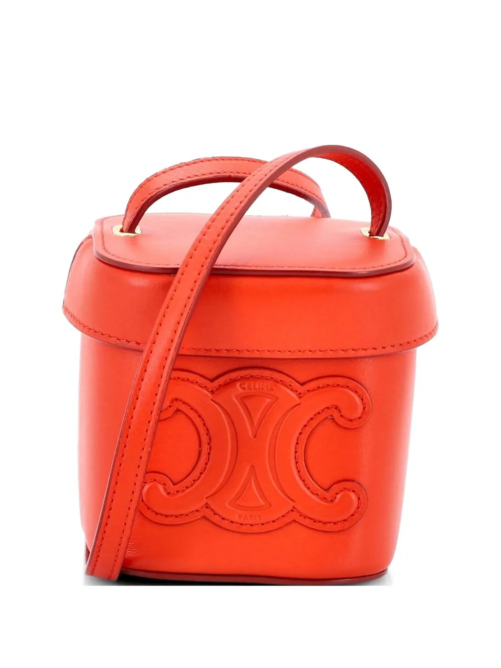 Cuir Triomphe Box Bag Leather Small bucket bag