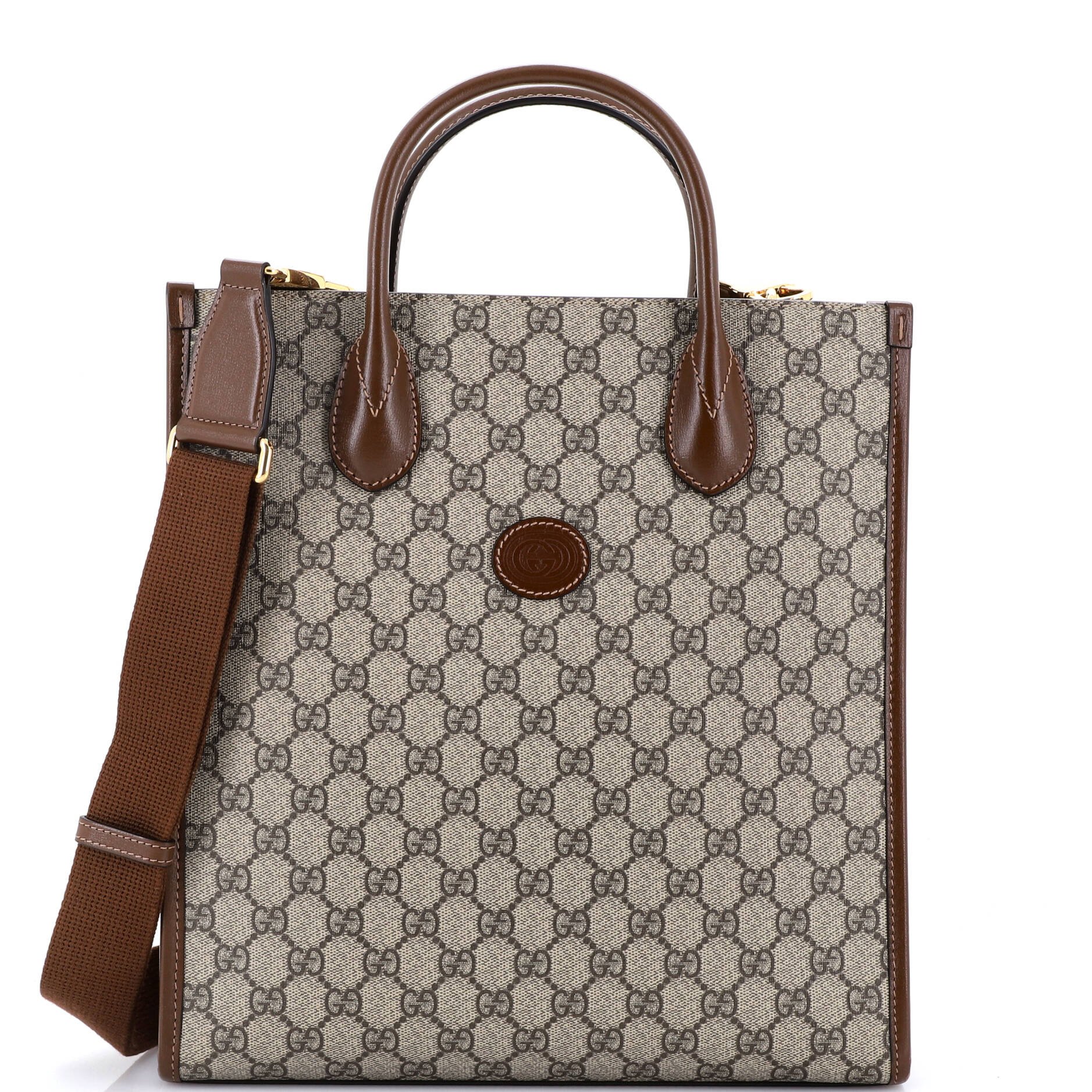 Interlocking G Tote GG Coated Canvas Vertical