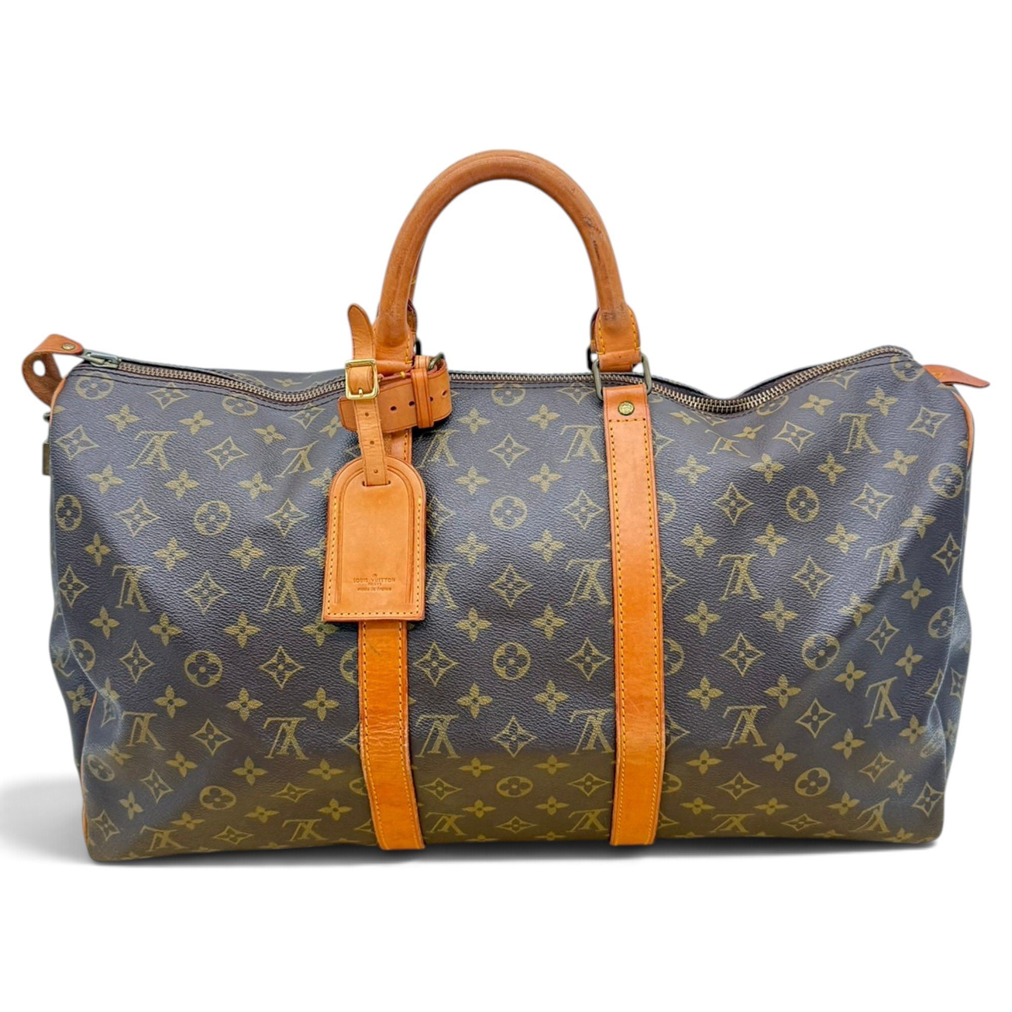 Keepall leather travel bag
