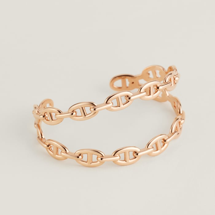 Sans Coloris Bracelet Double Chaîne d'Ancre Enchaînée