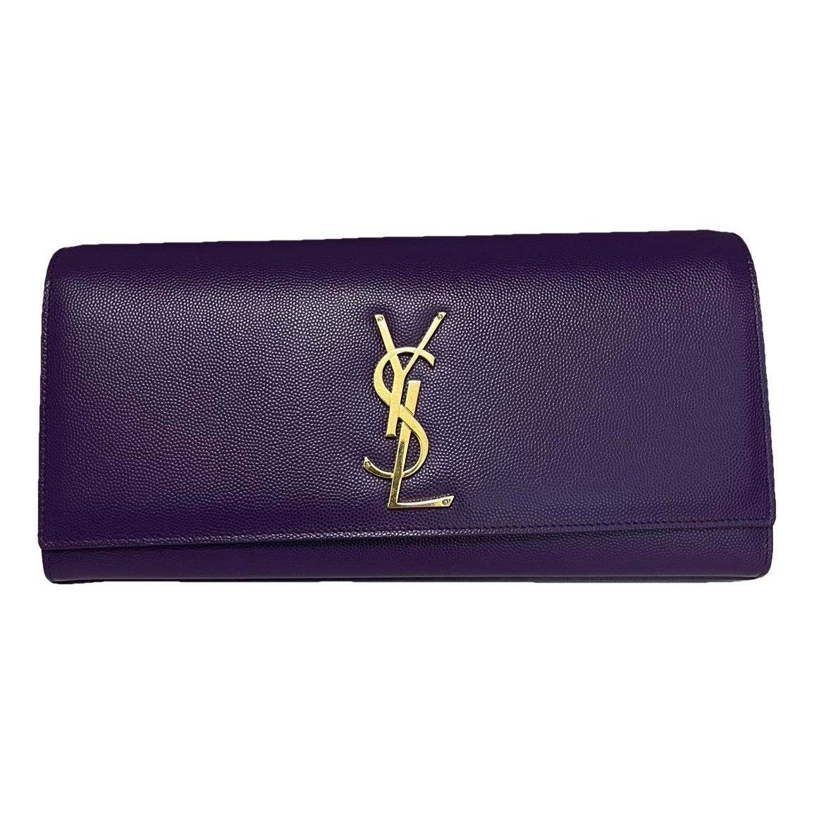 Leather clutch bag