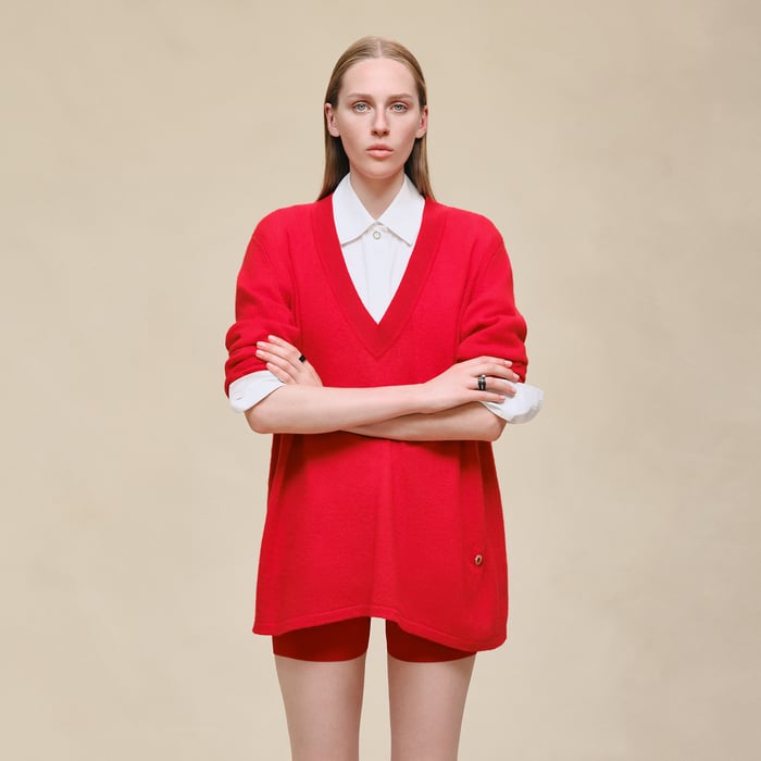 Rouge Amazone Cashmere Long-sleeve Sweater