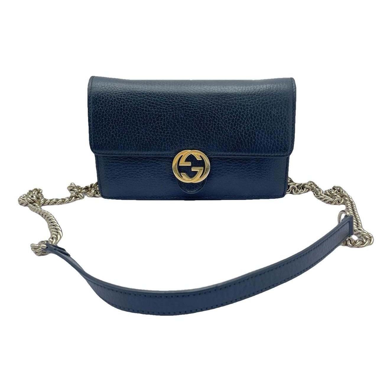 Interlocking leather handbag