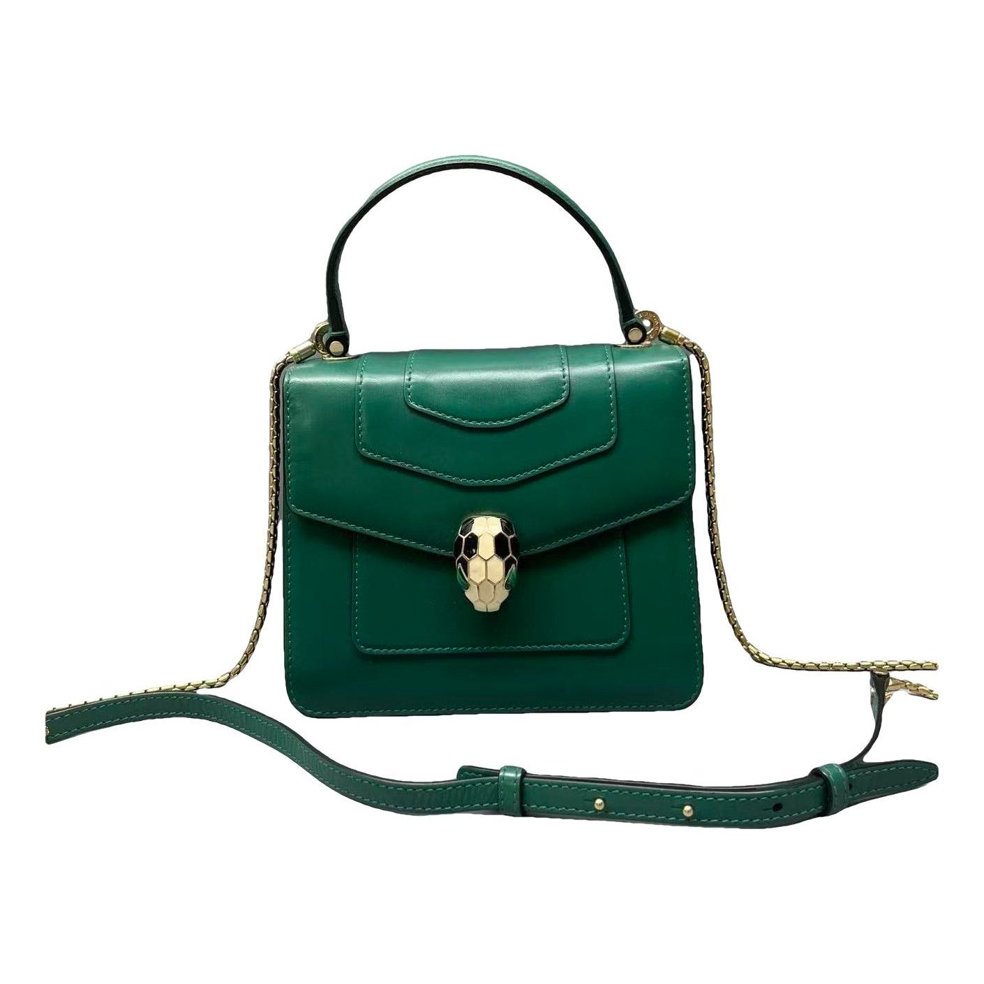 Serpenti leather handbag