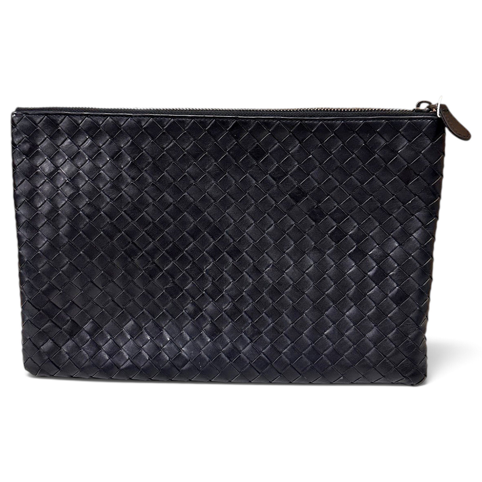 Leather clutch bag