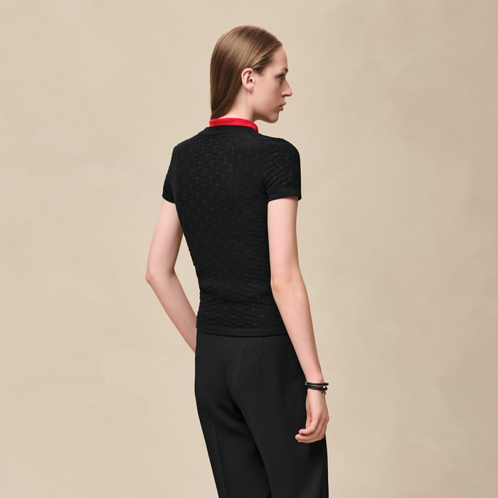 Noir "Medor" Short-sleeve Sweater