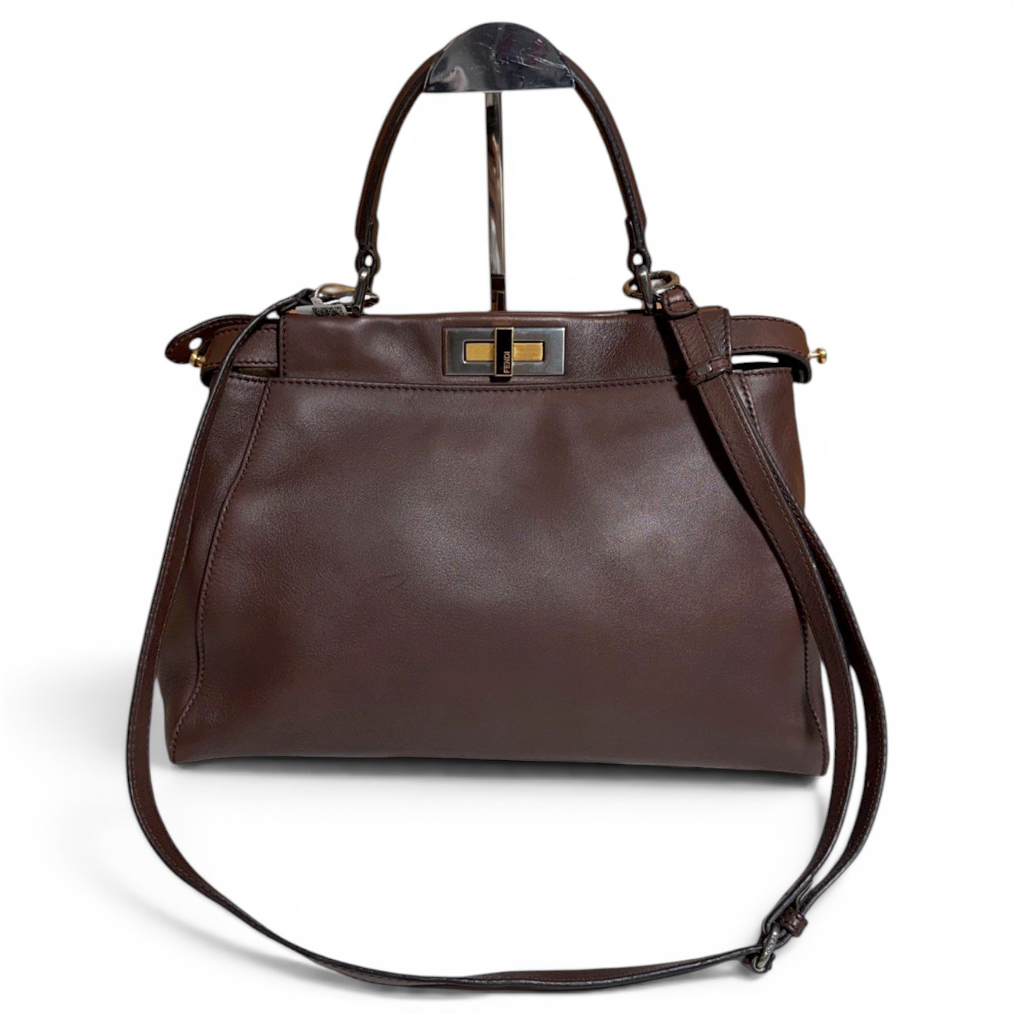 Peekaboo leather handbag