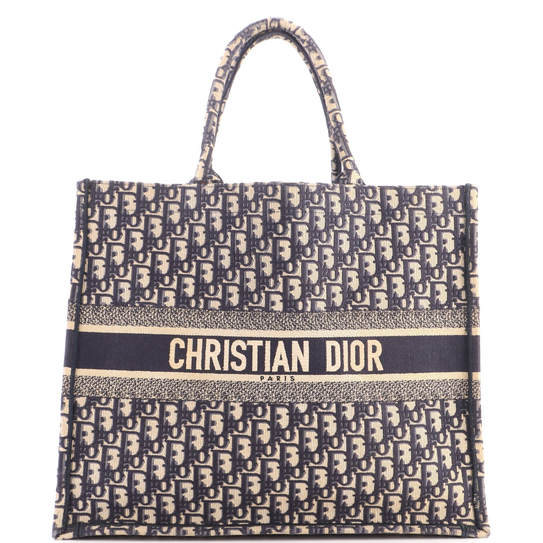 Book Tote Oblique Canvas Large