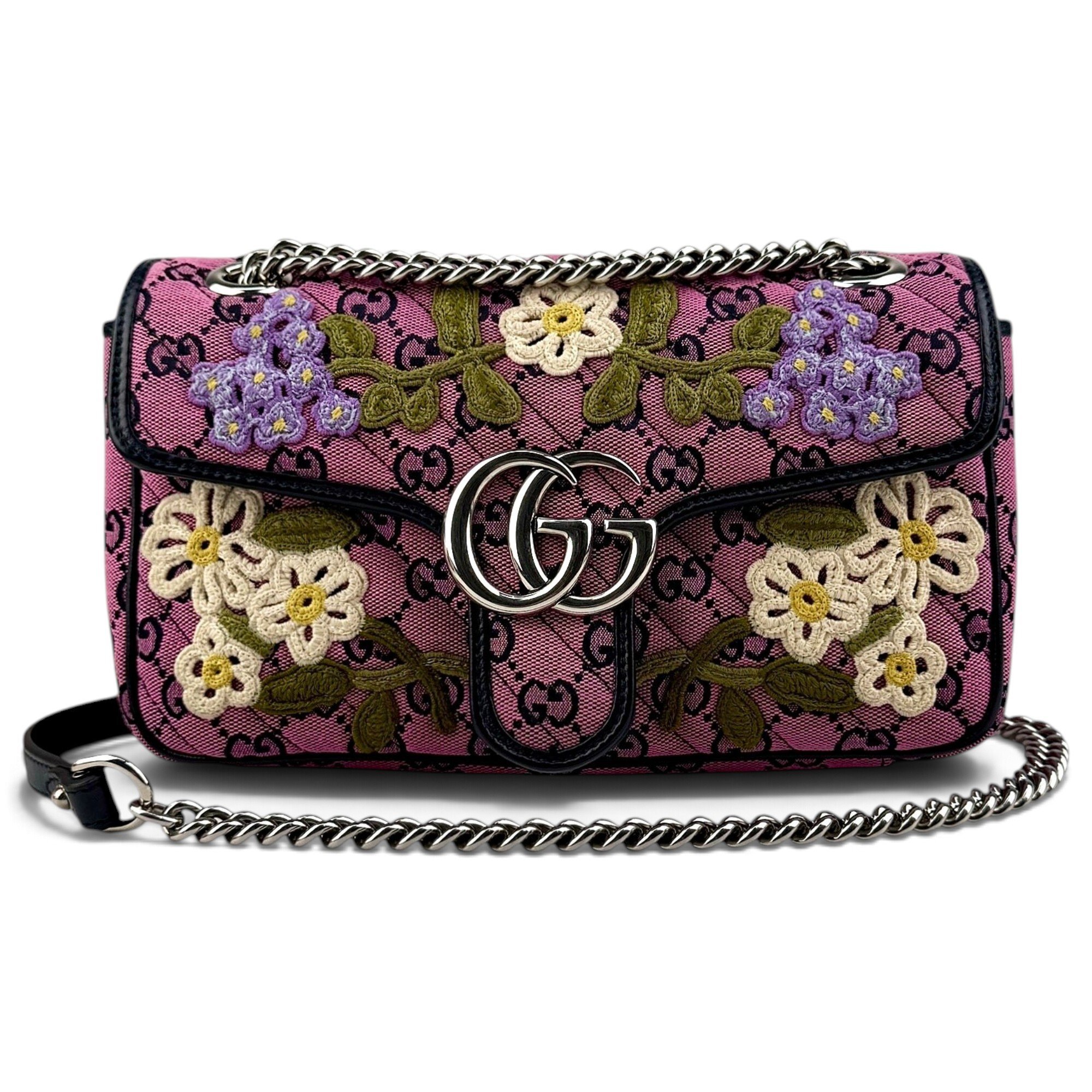 GG Marmont Flap cloth crossbody bag