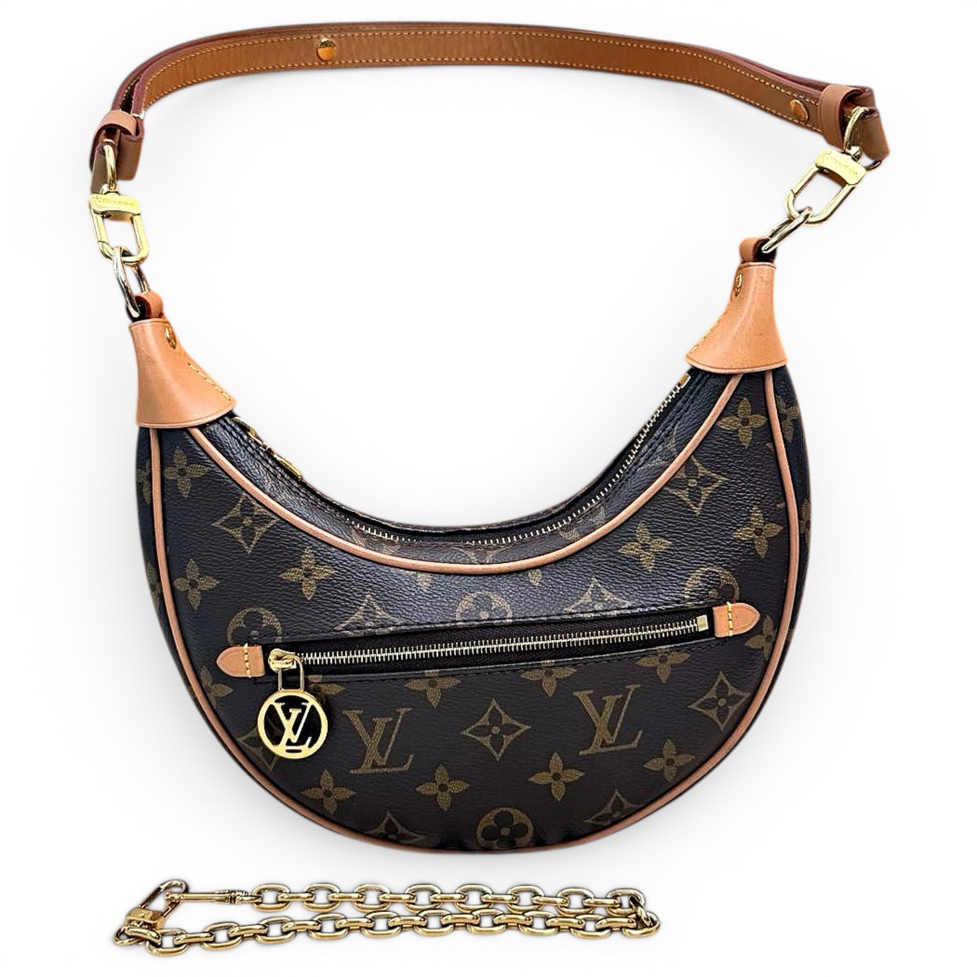 Loop leather handbag