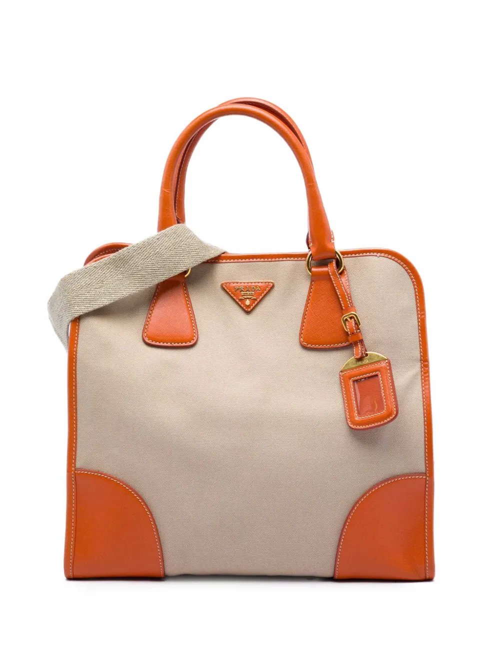 2010-2026 Saffiano Trimmed Canvas Canapa satchel