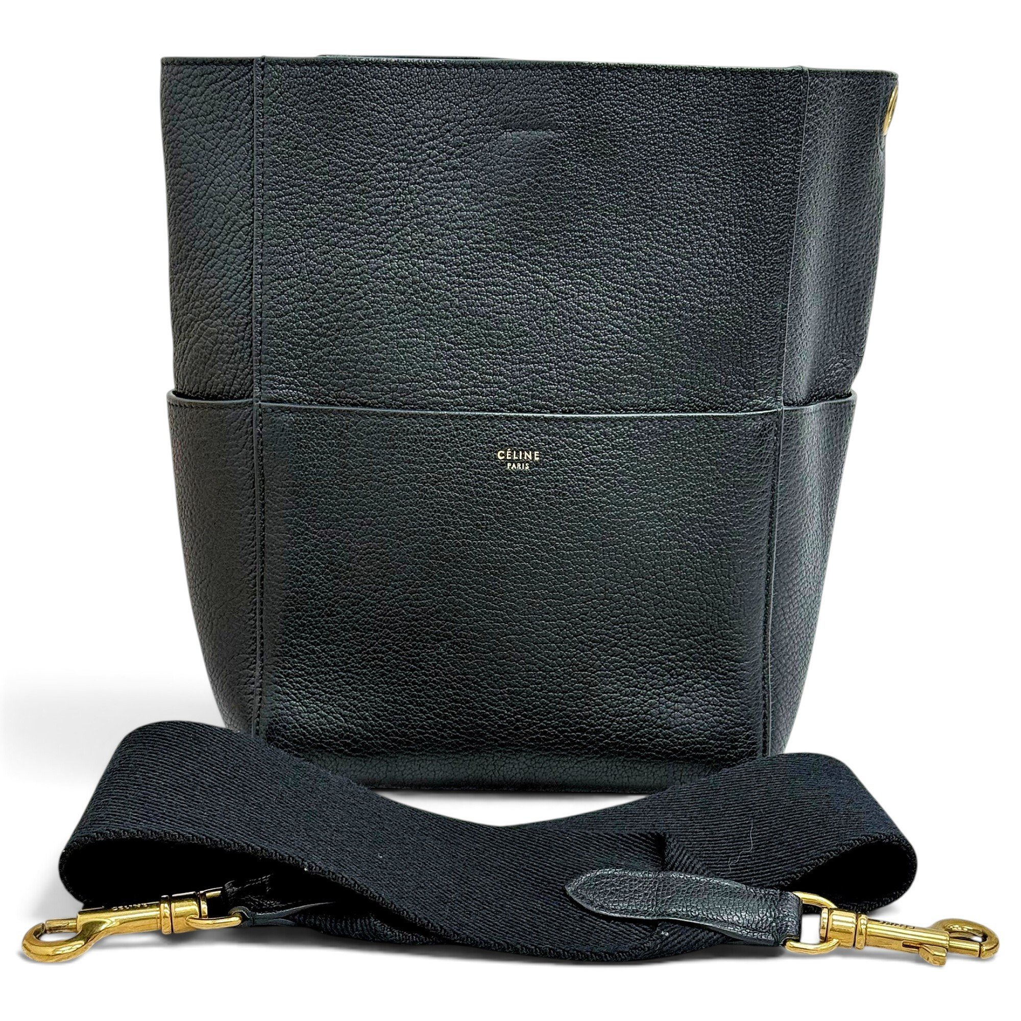 Seau Sangle leather handbag