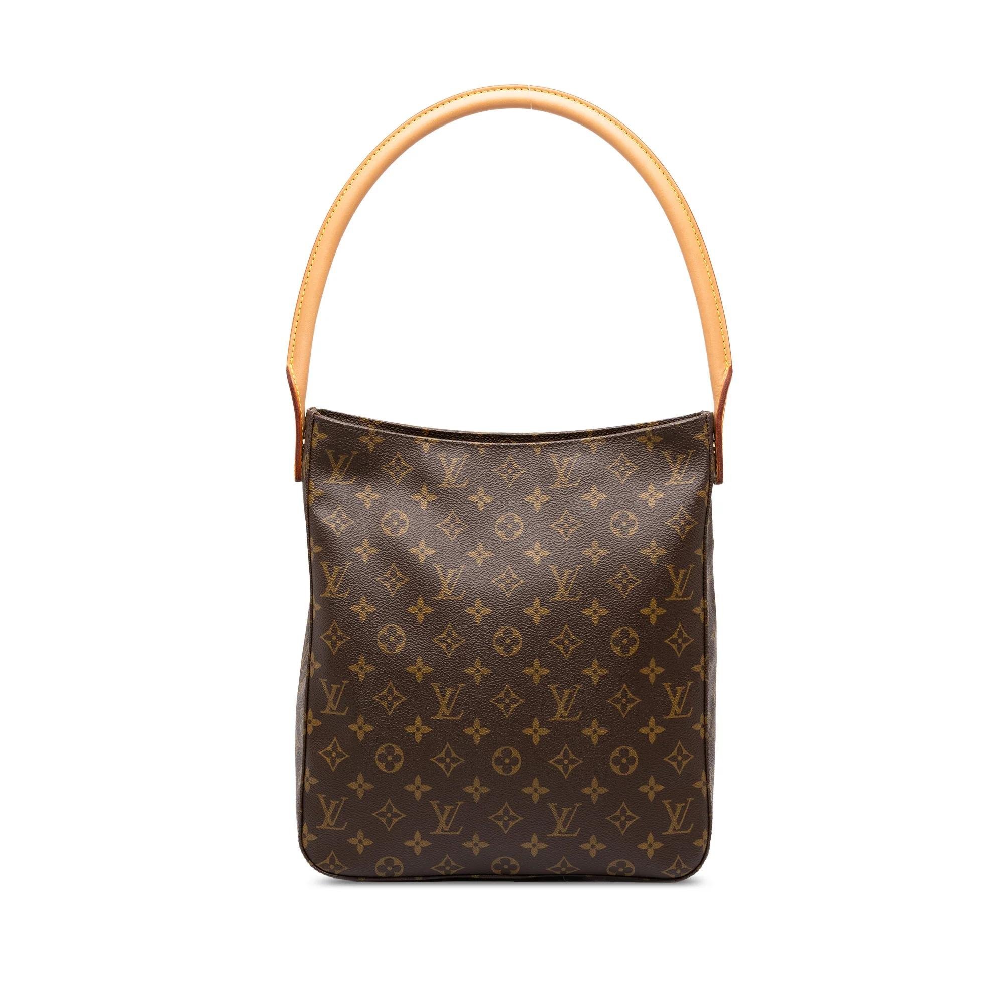 Looping leather handbag