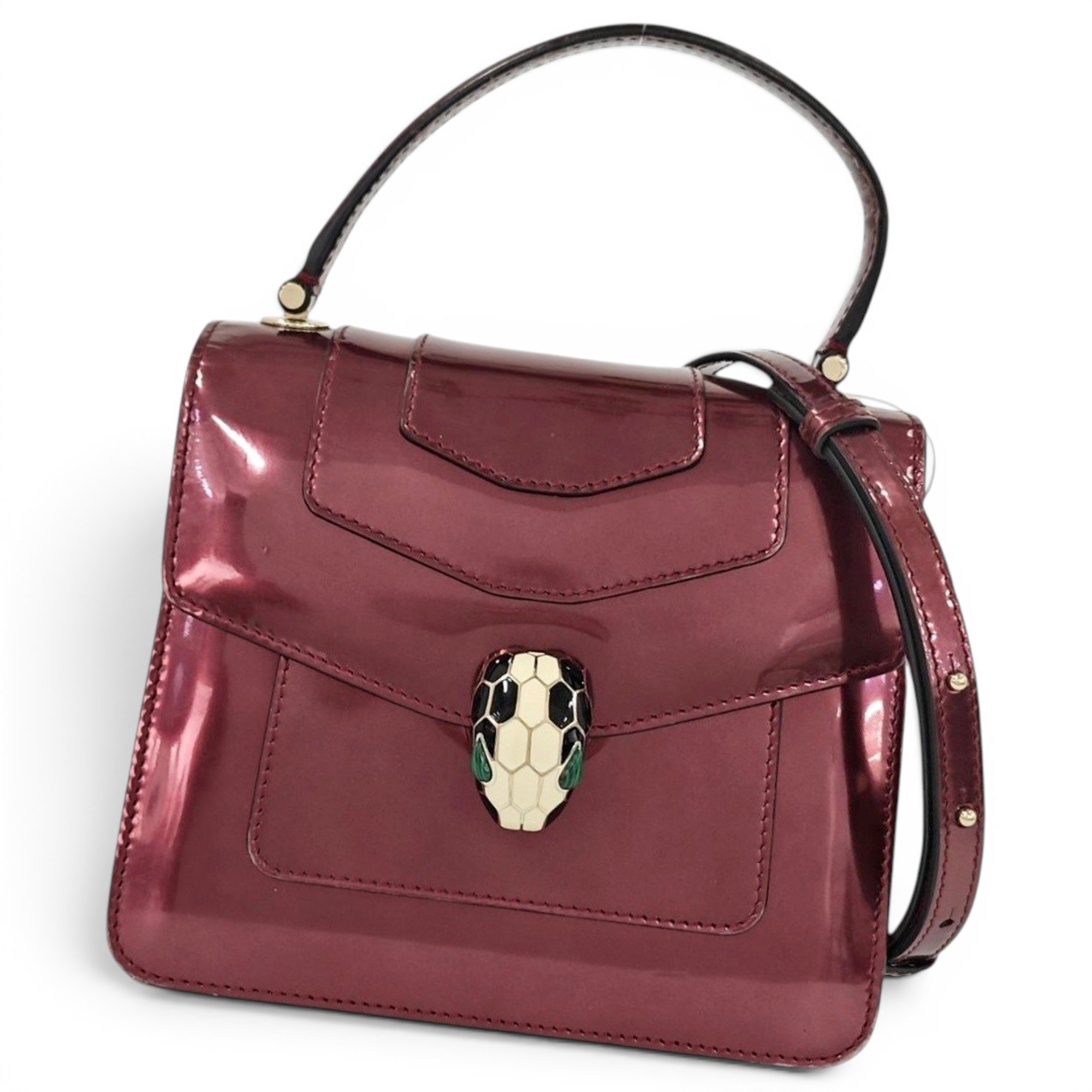 Serpenti leather handbag