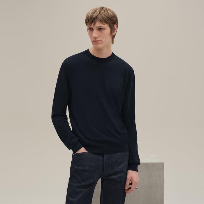 Marine "Detail H" Crewneck Sweater