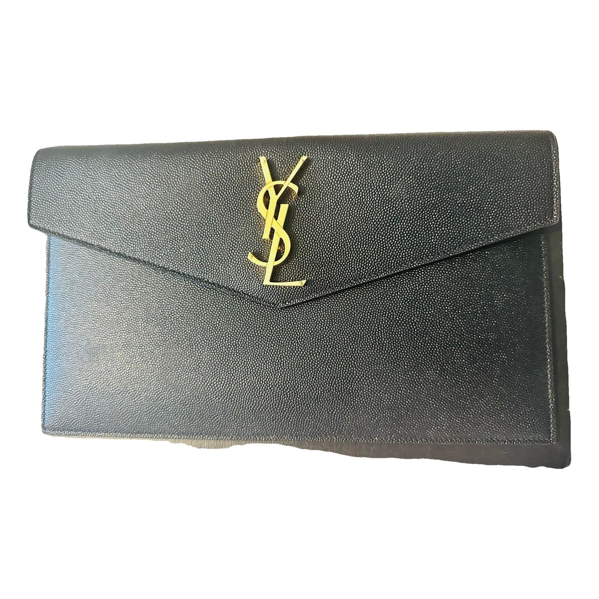 Uptown leather clutch bag