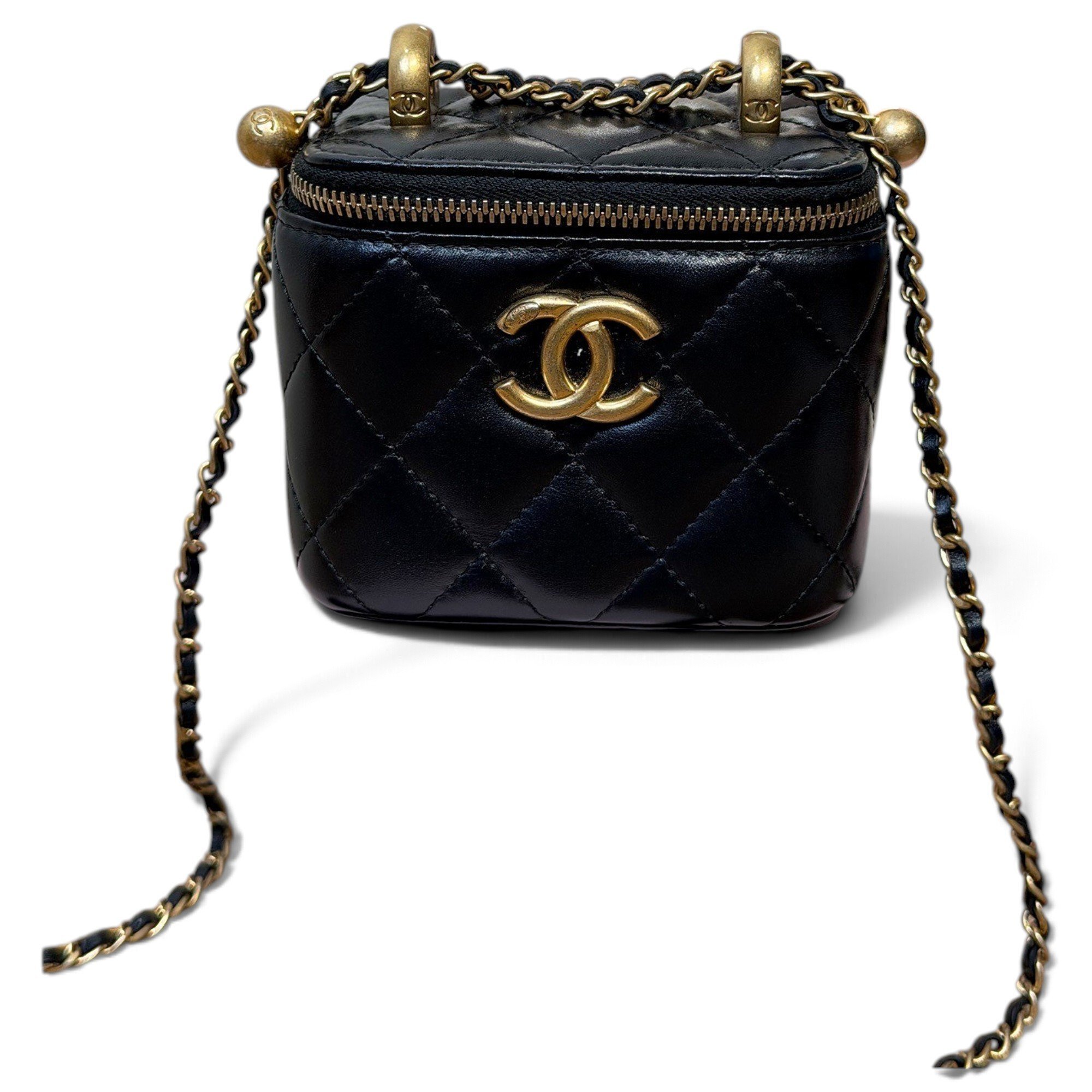 Trendy CC Vanity leather handbag