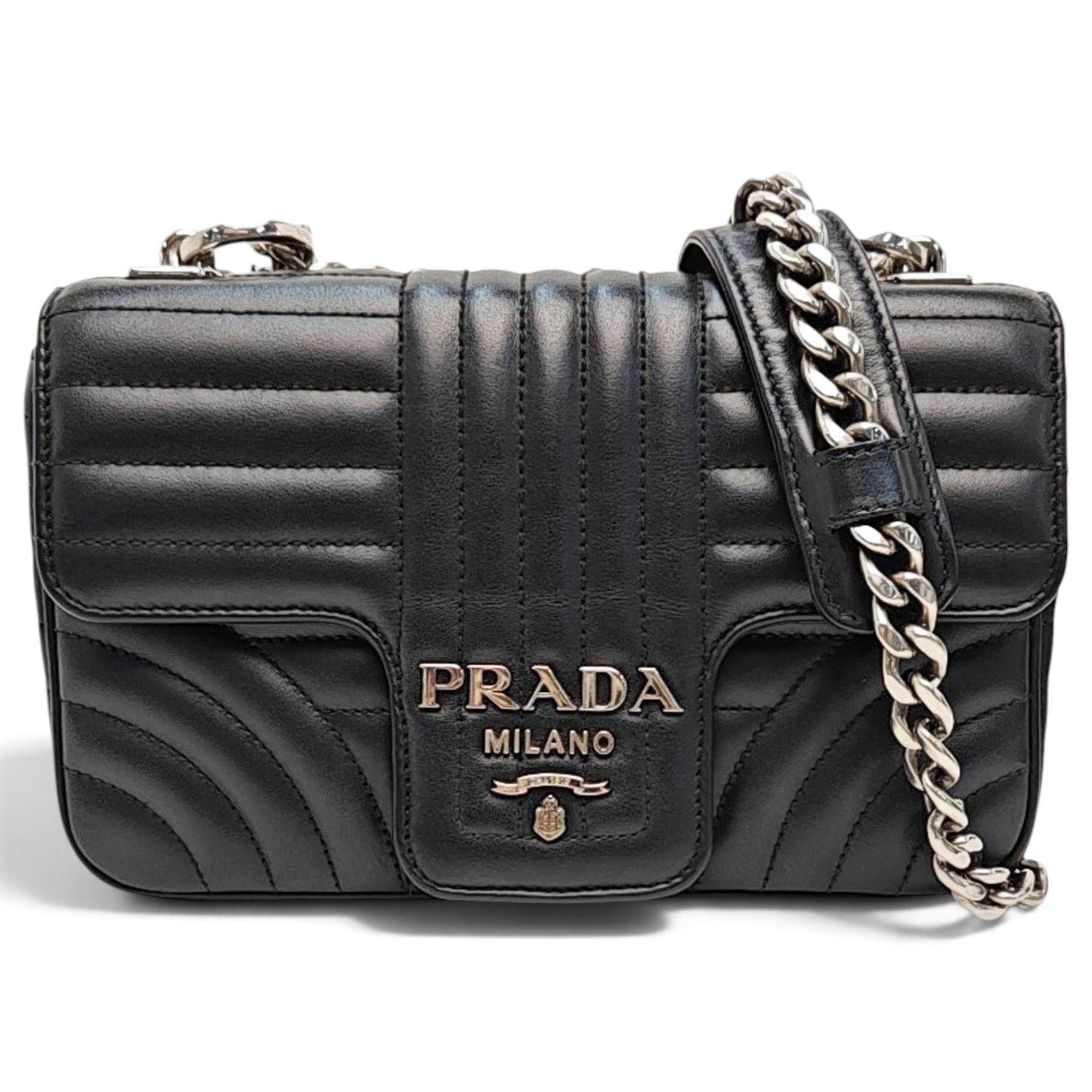 Diagramme leather handbag