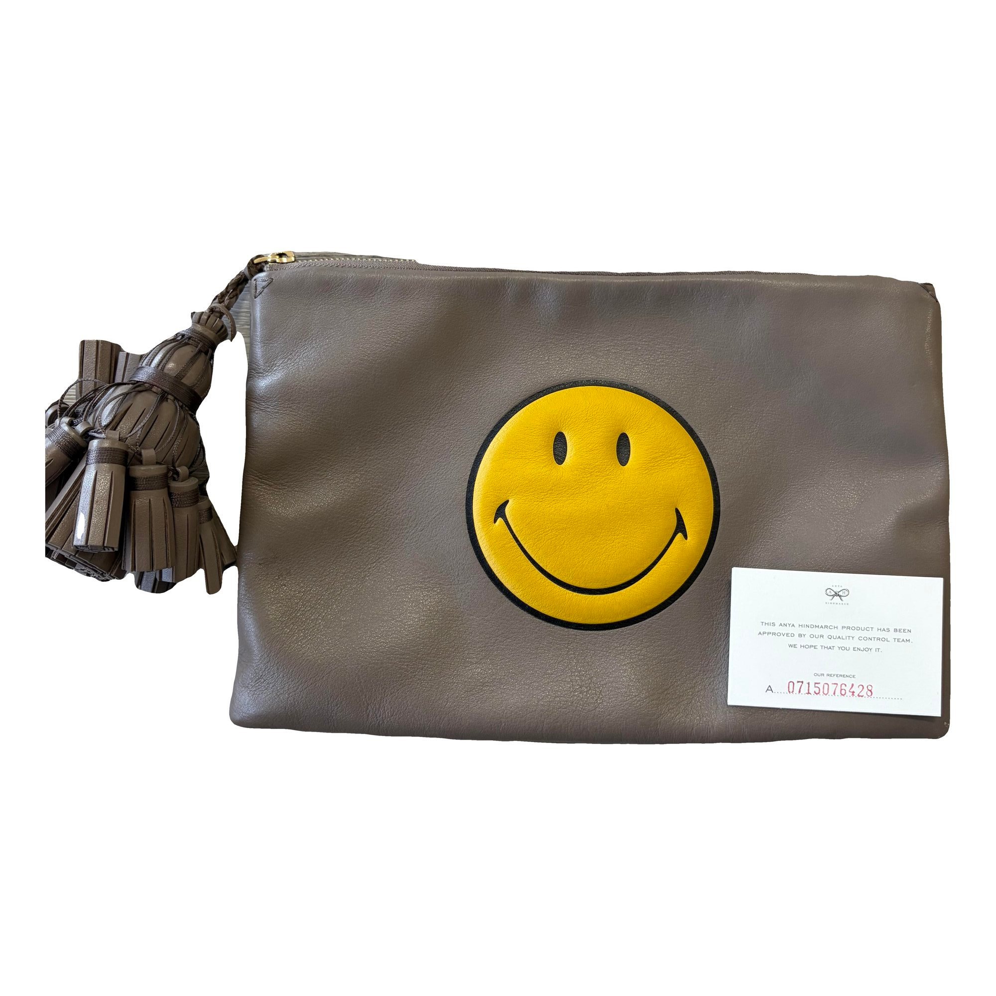 Leather clutch bag