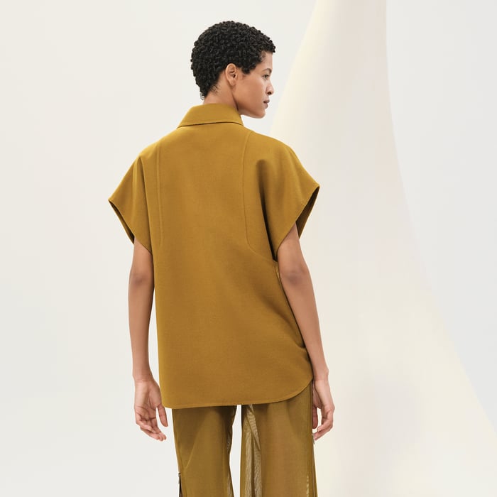 Vert Bronze Sleeveless Jacket