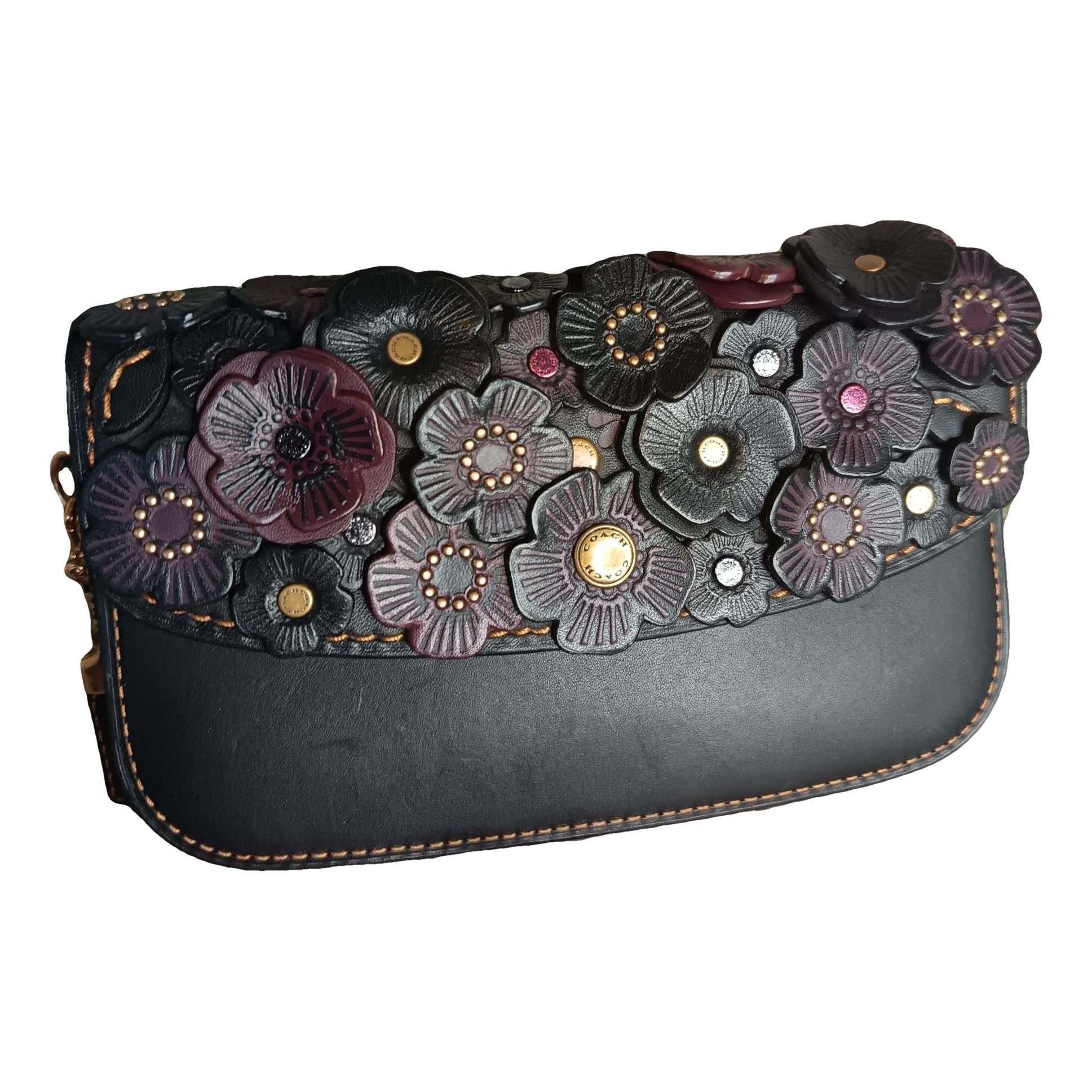 Leather clutch bag