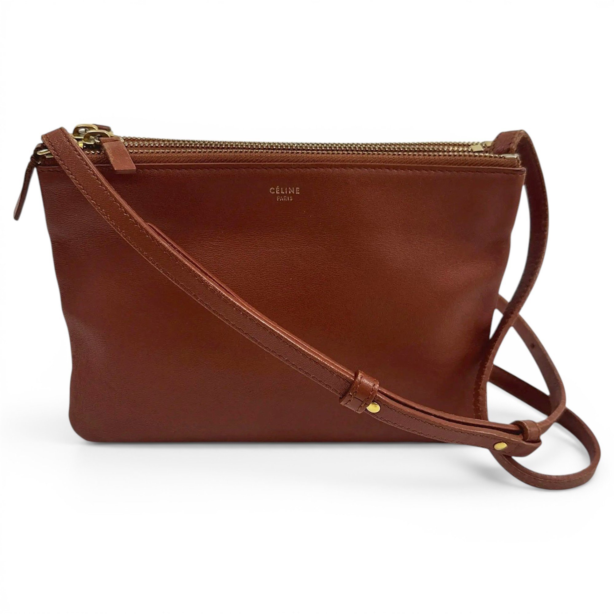 Trio leather crossbody bag