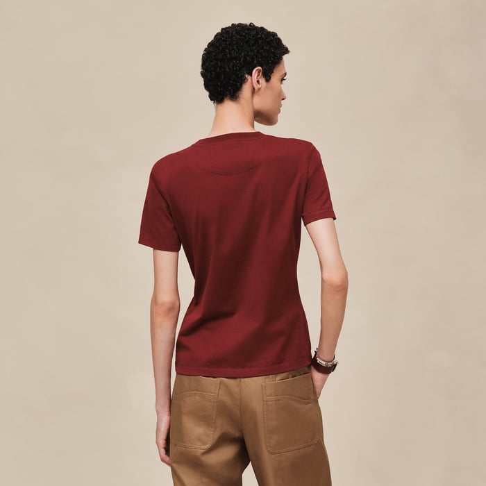 Rouge Carmin Printed Micro T-shirt