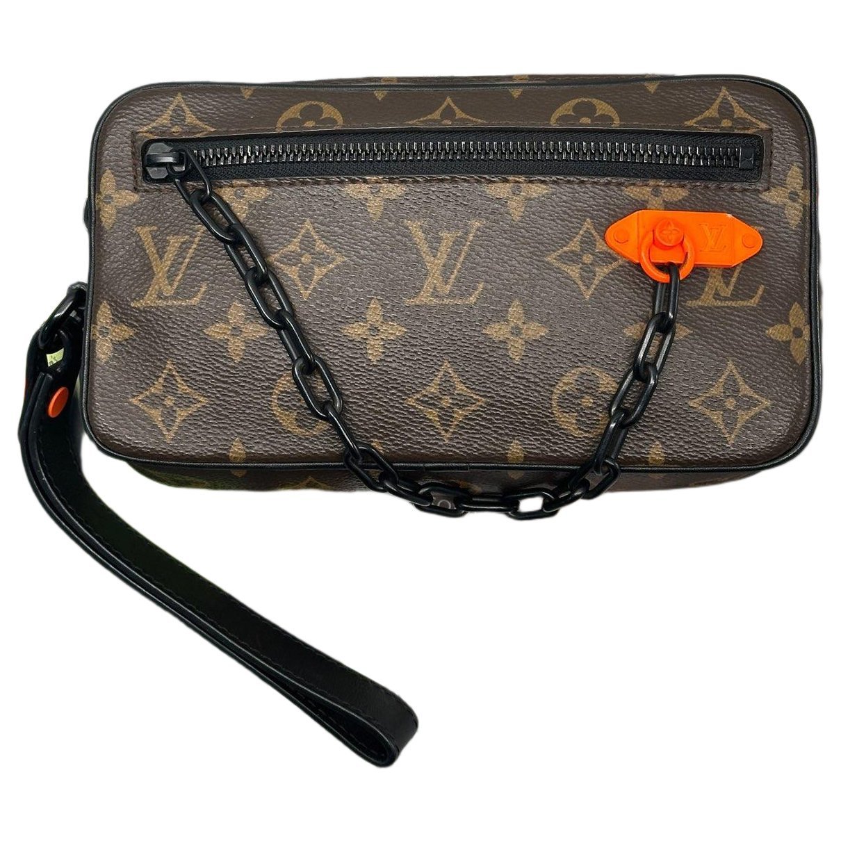 Leather clutch bag