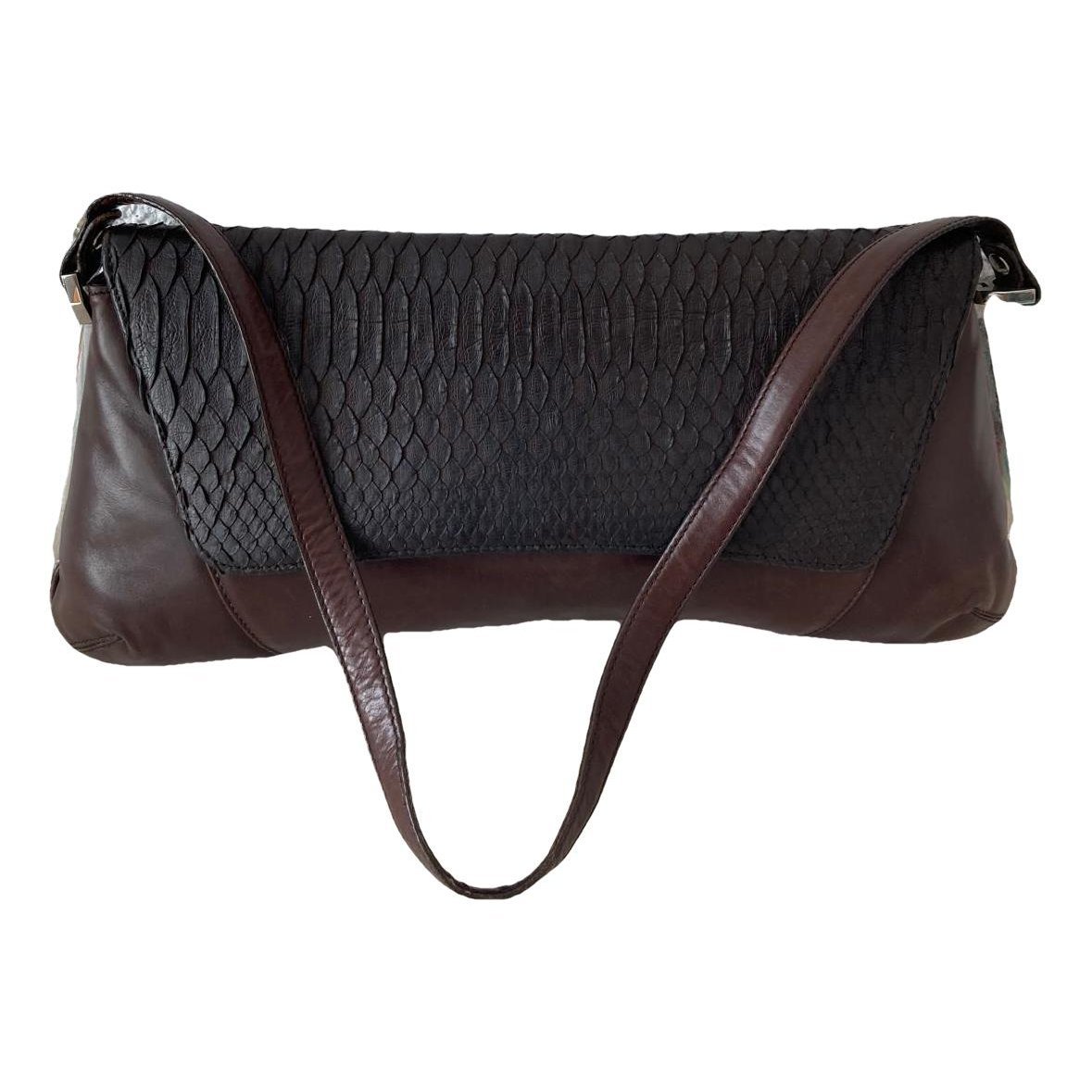 Leather clutch bag
