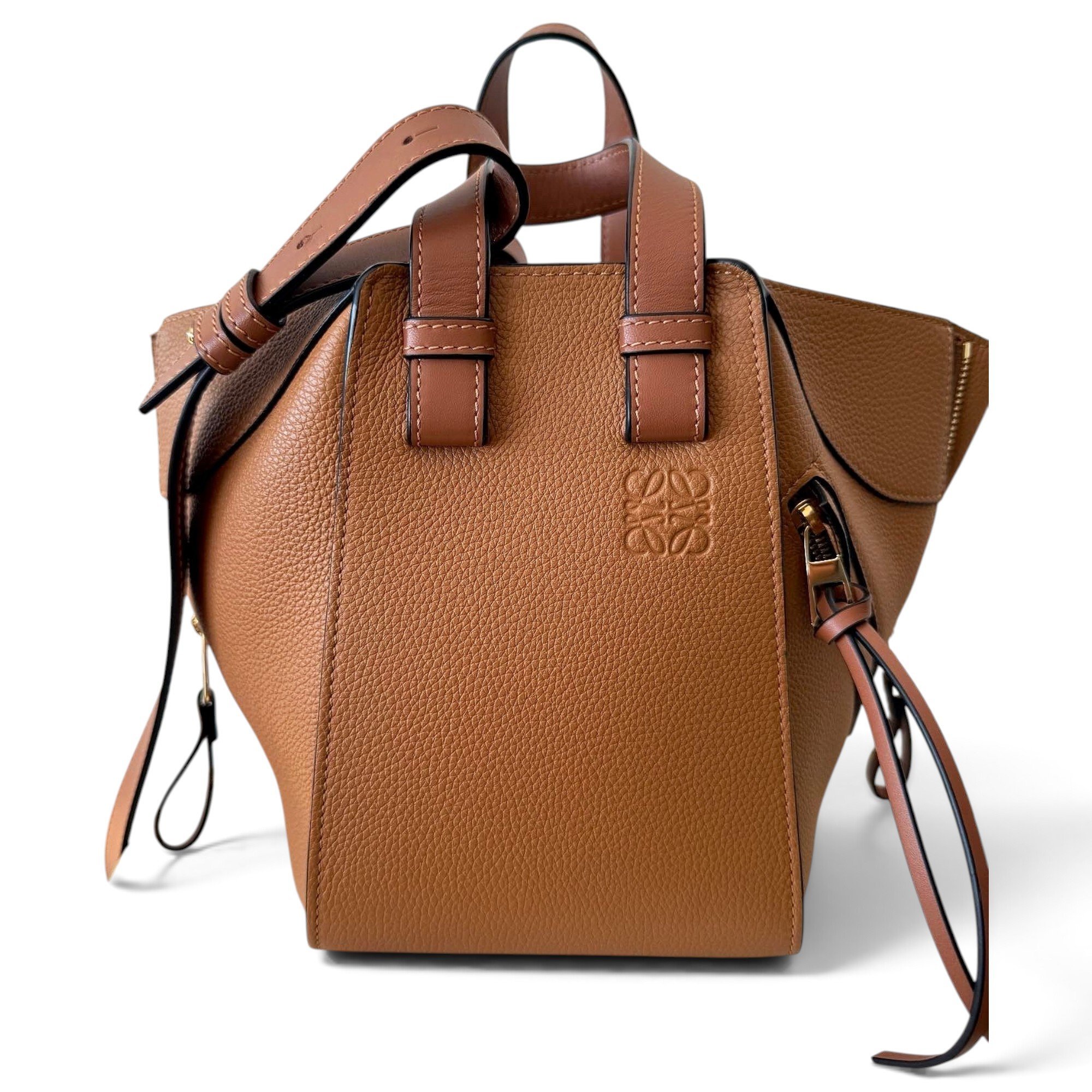 Hammock leather handbag