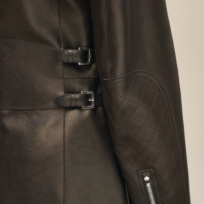 Noir Leather Biker Jacket