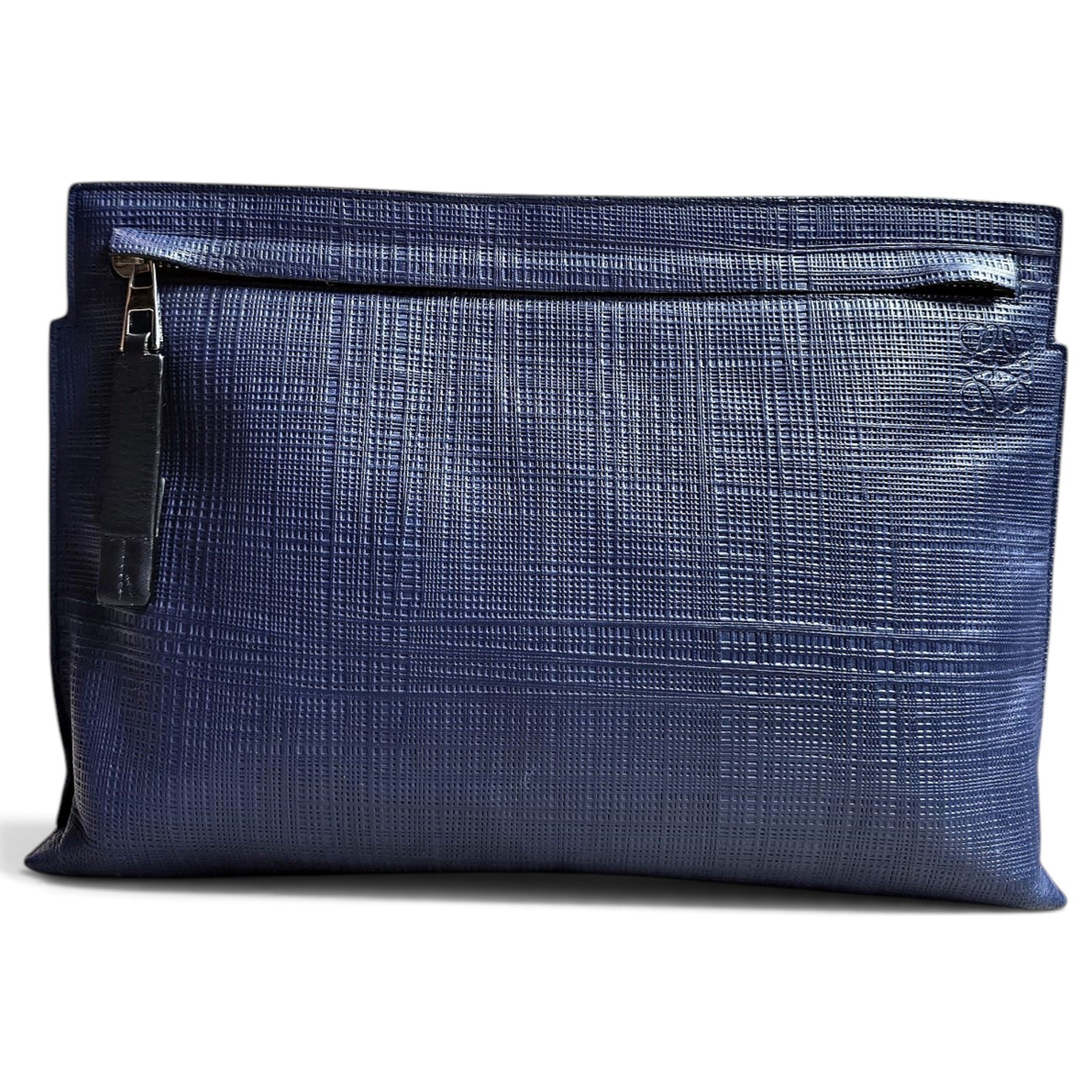 T Pouch leather clutch bag
