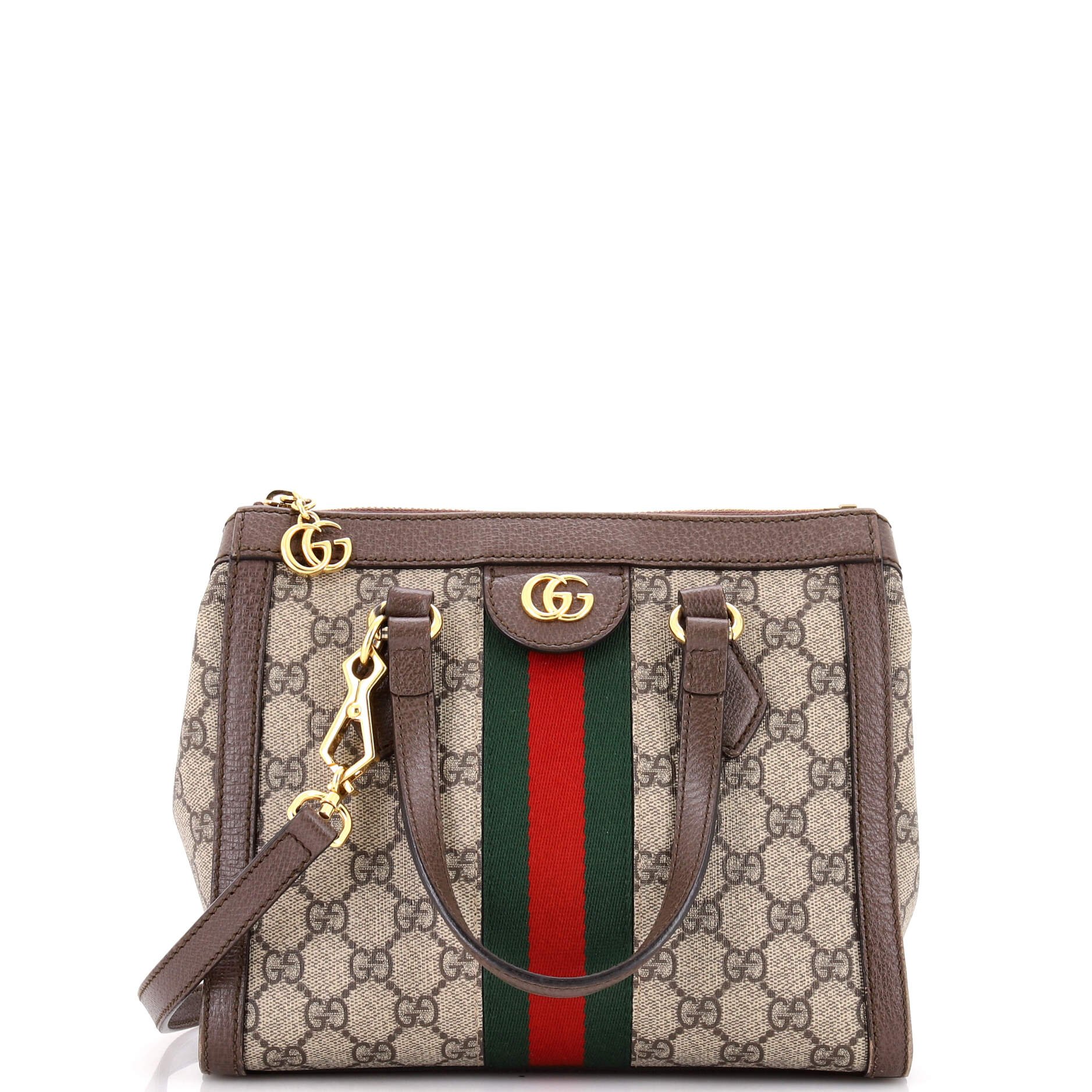 Ophidia Top Handle Tote GG Coated Canvas Small