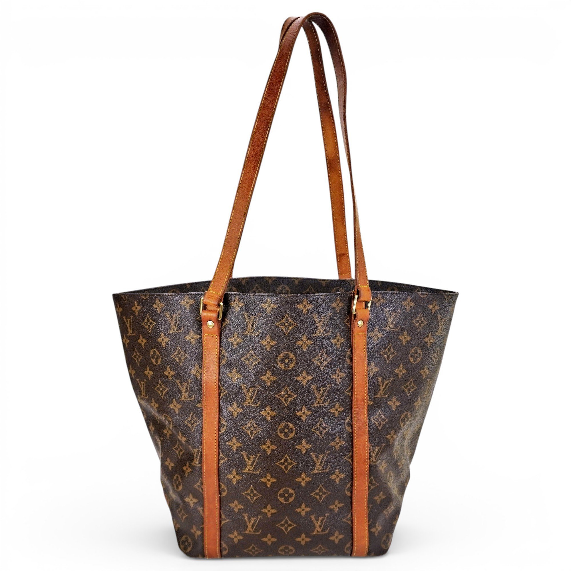 Shopping leather handbag