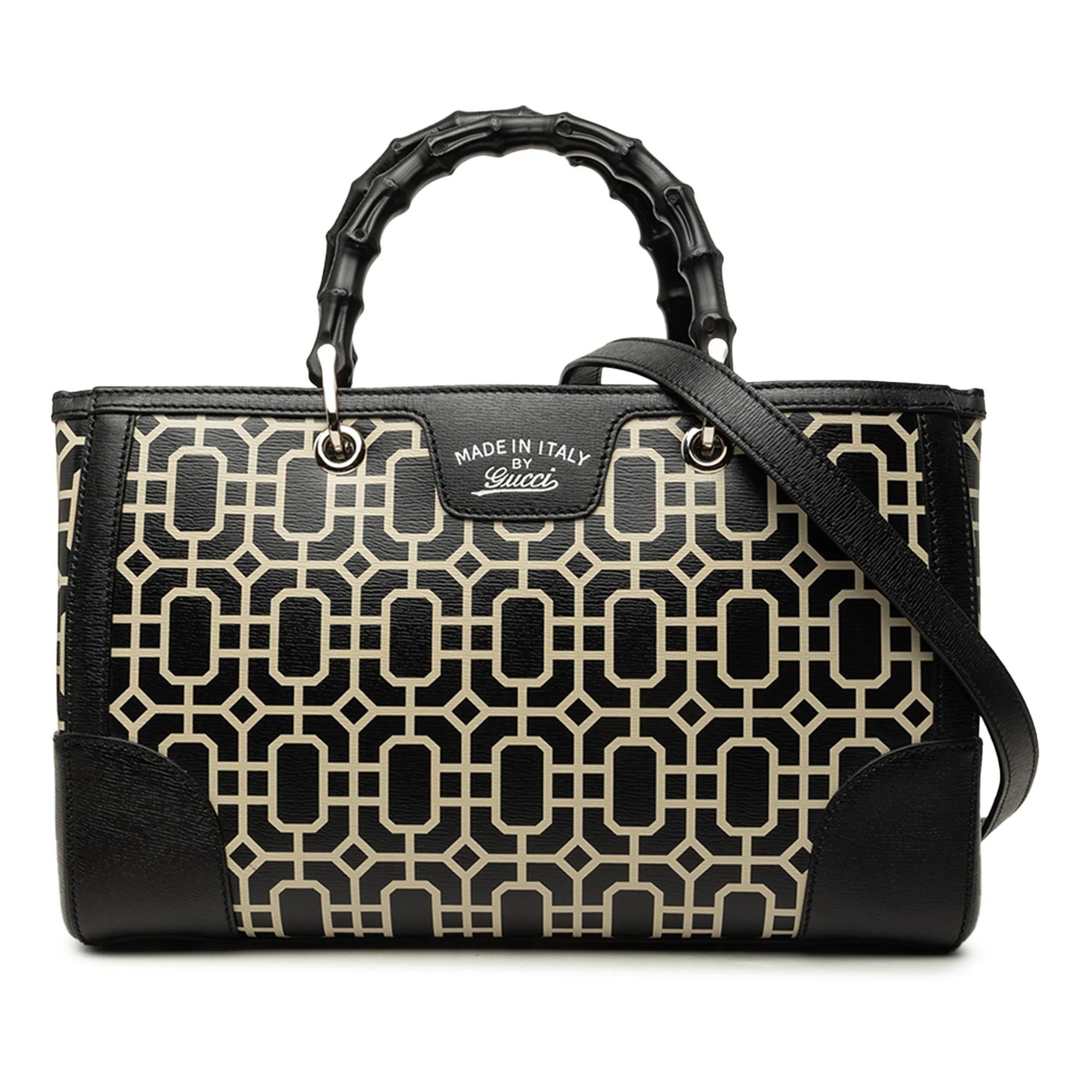 Bamboo leather handbag