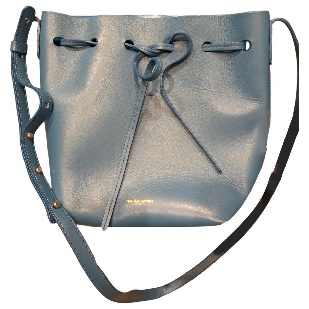 Bucket leather crossbody bag