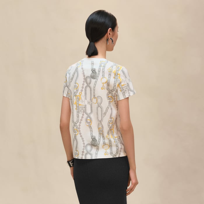 Blanc "Palefroi Remix" Straight T-shirt