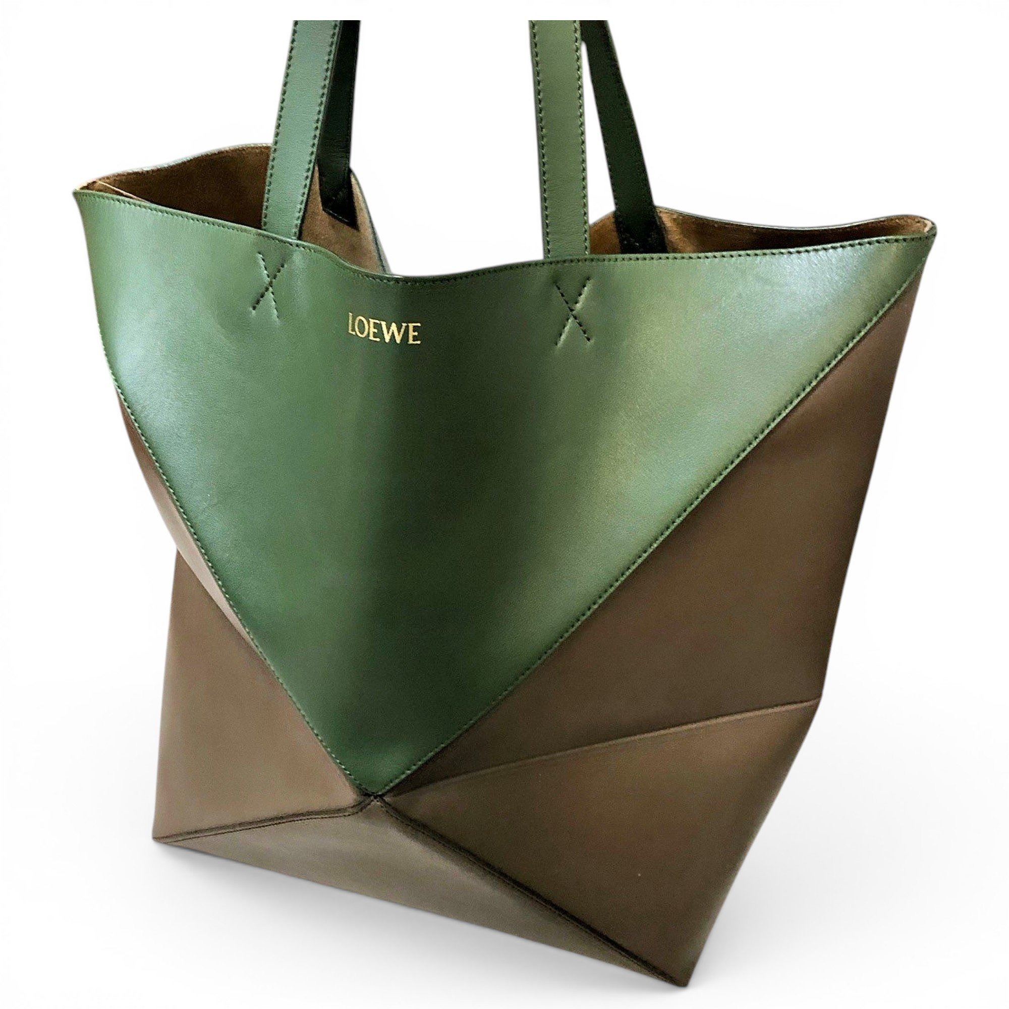 Puzzle Fold leather handbag