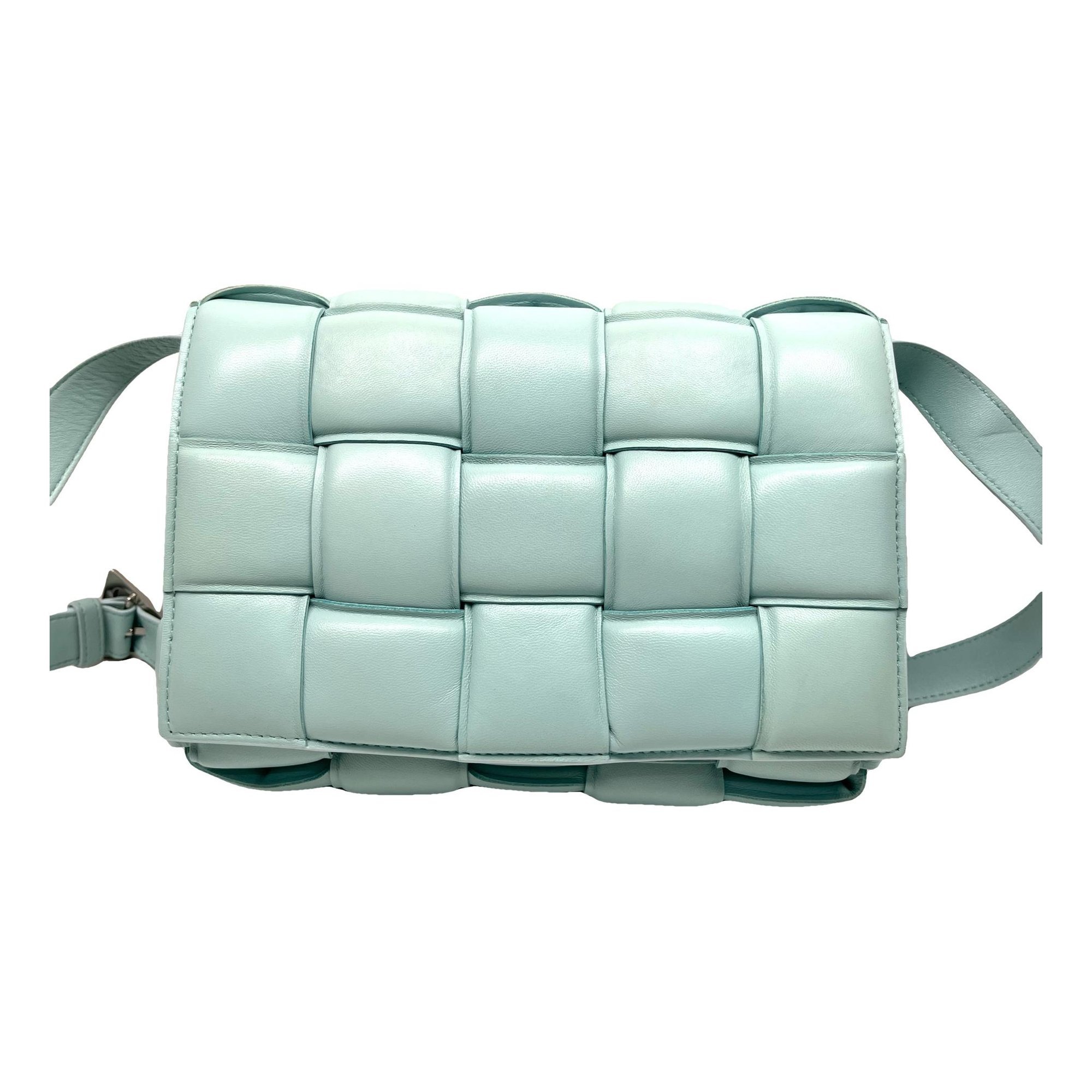 Cassette Padded patent leather handbag