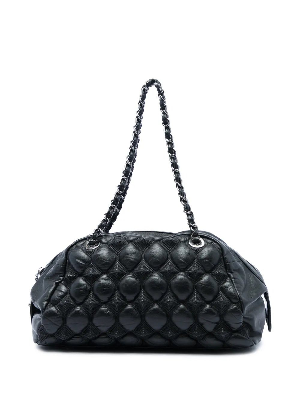 2008-2009 Lambskin Bubble Quilt Bowling Bag shoulder bag