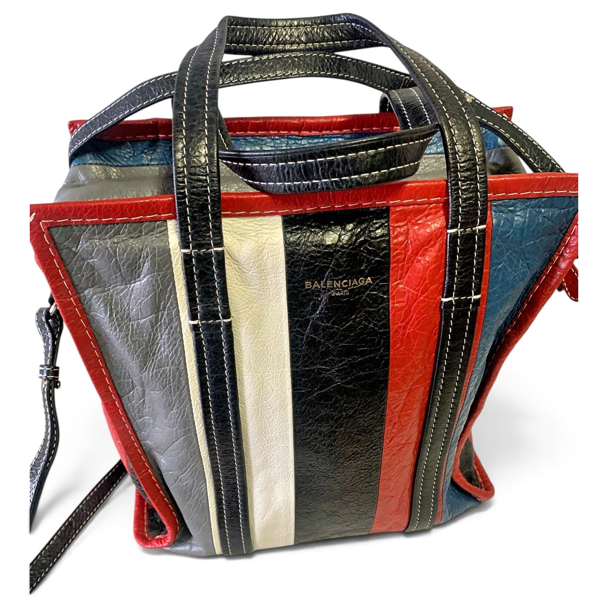 Shopping North South leather tote