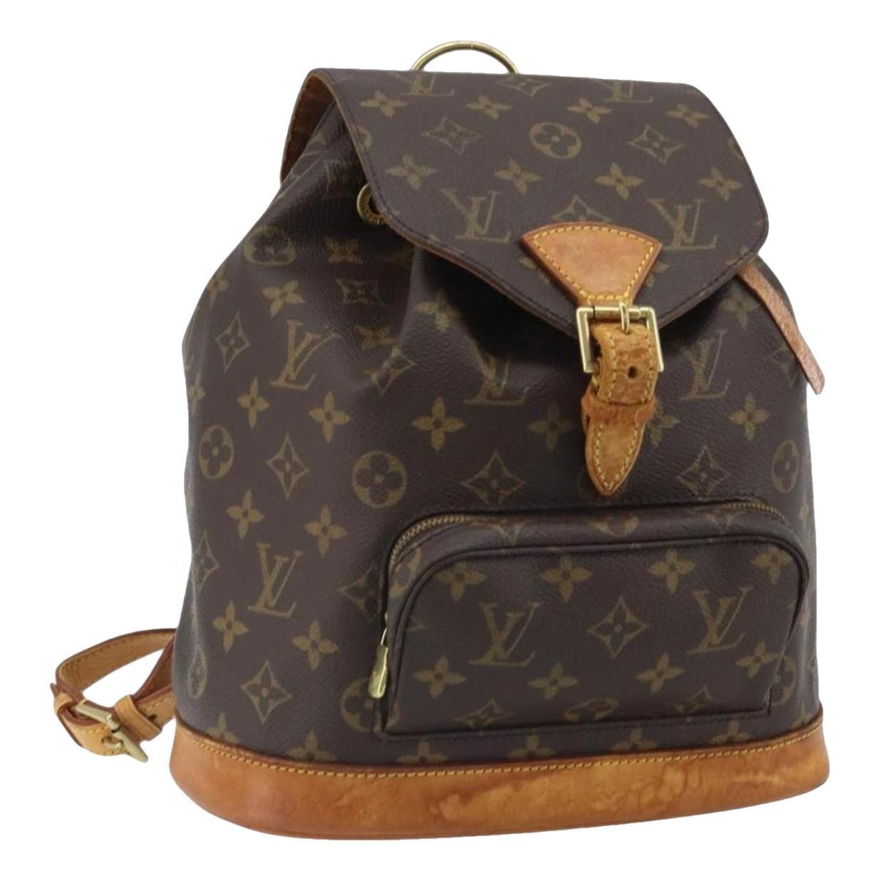 Montsouris Vintage leather backpack