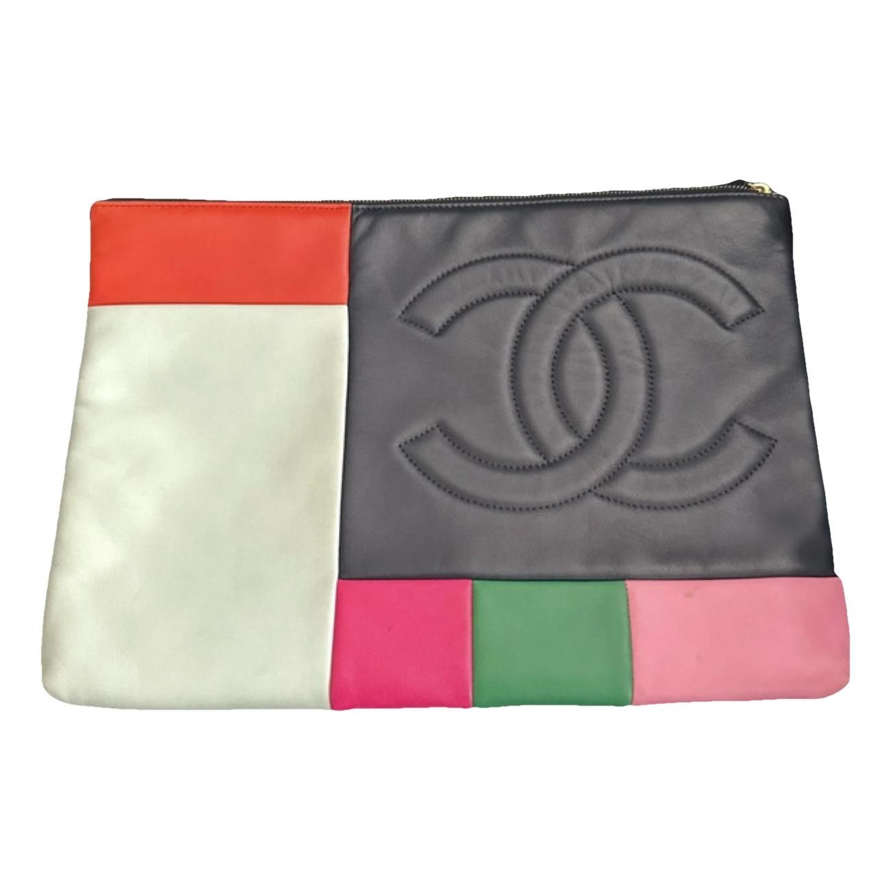 Leather clutch bag