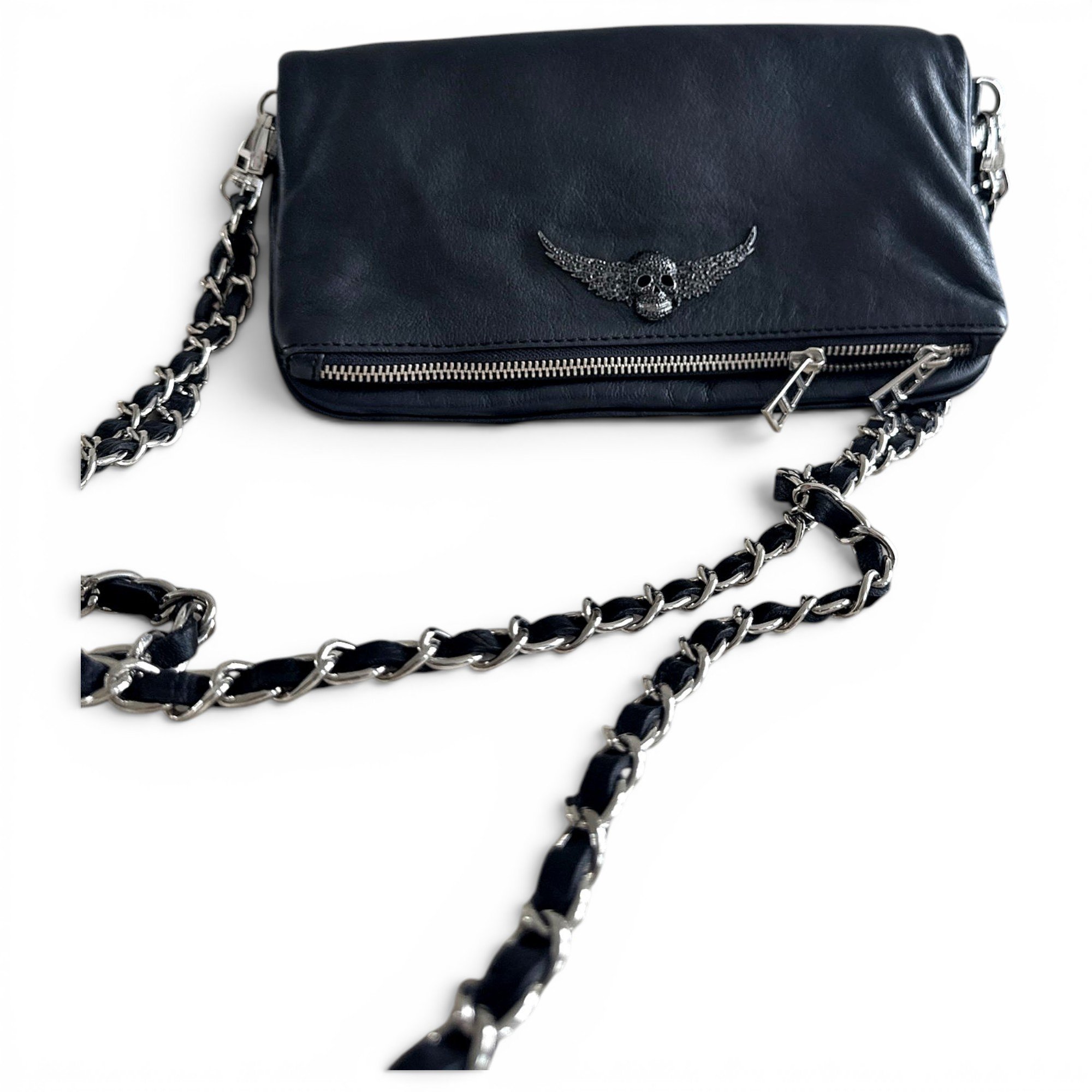 Rock leather crossbody bag