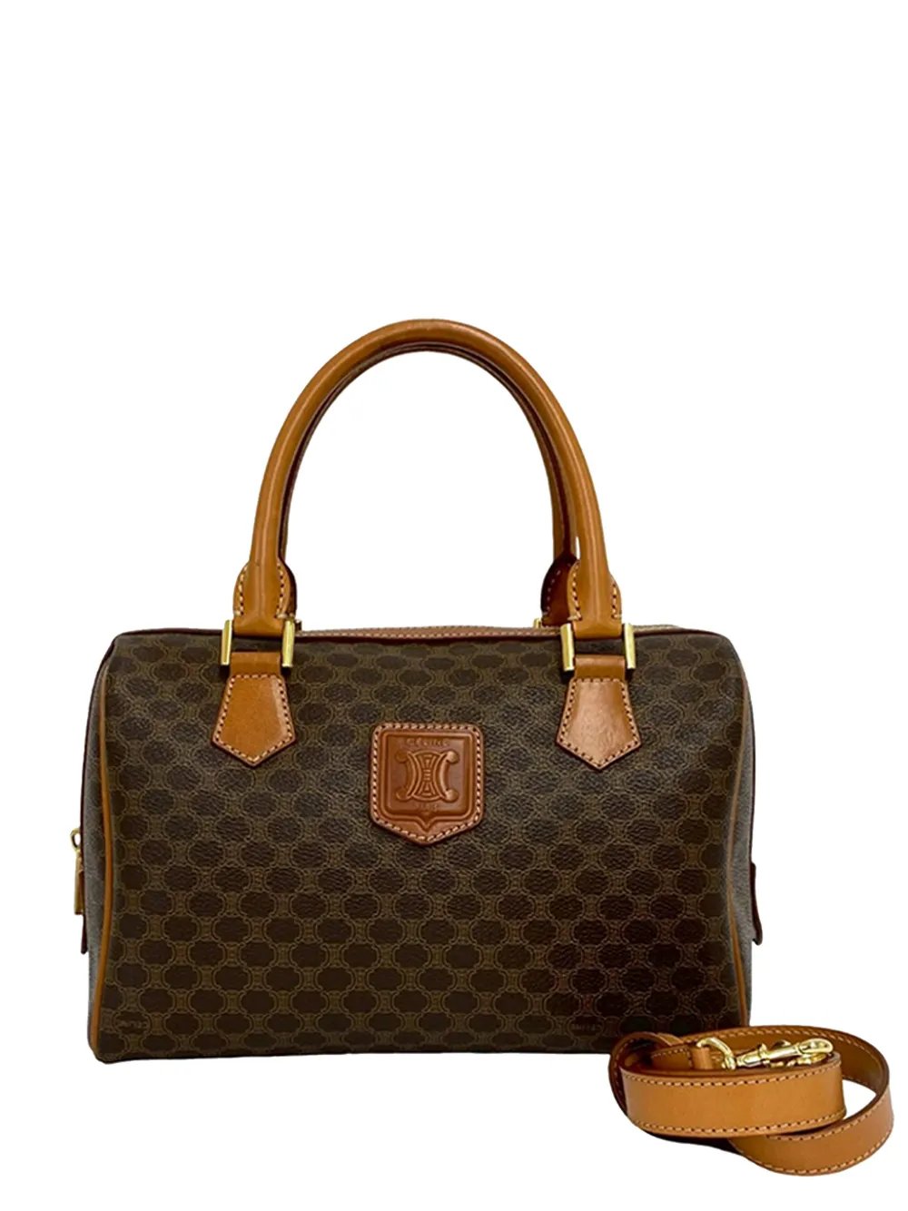 Celine 1998 Macadam Coated Canvas satchel