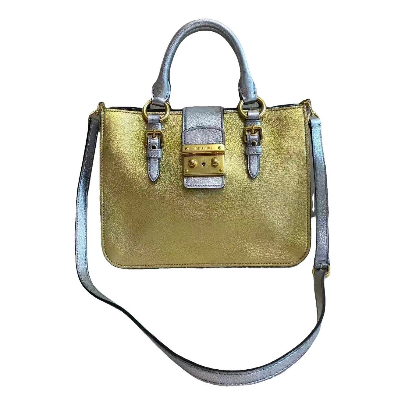 Madras leather handbag