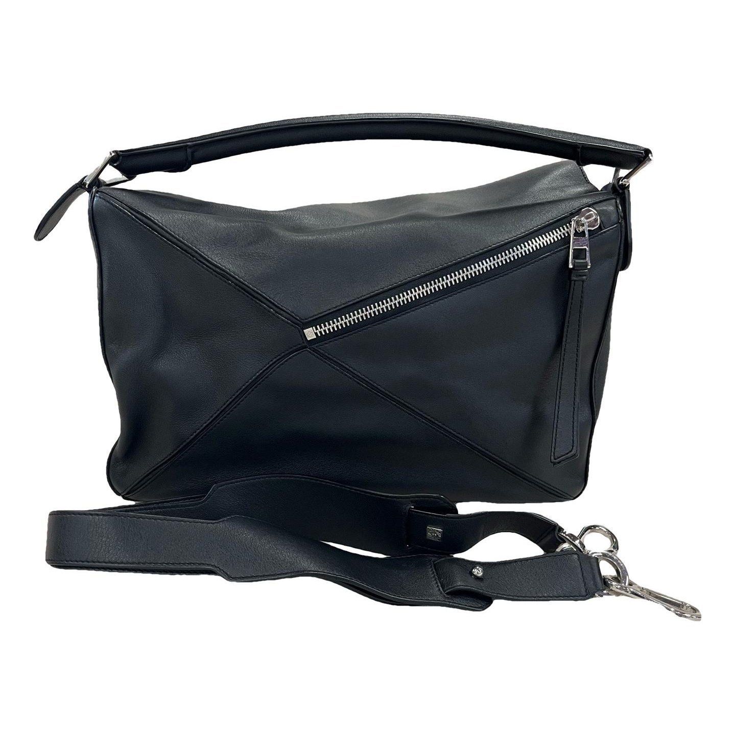 Puzzle leather handbag
