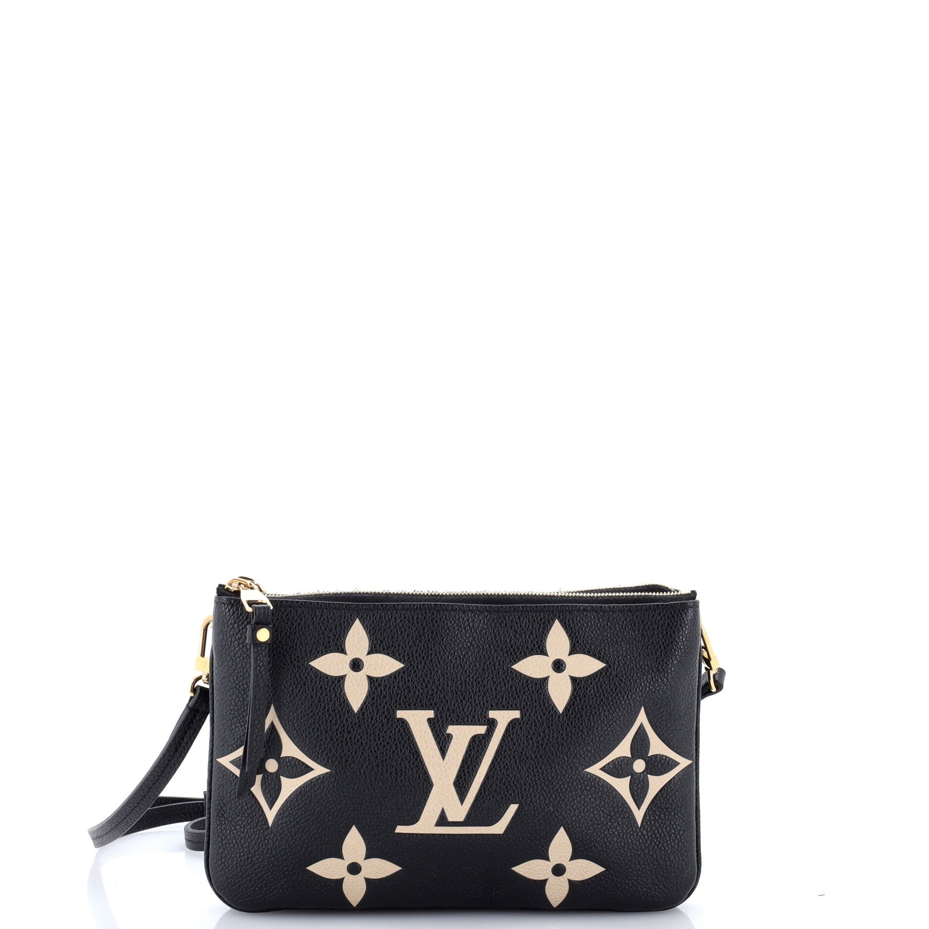 Double Zip Pochette Bicolor Monogram Empreinte Giant