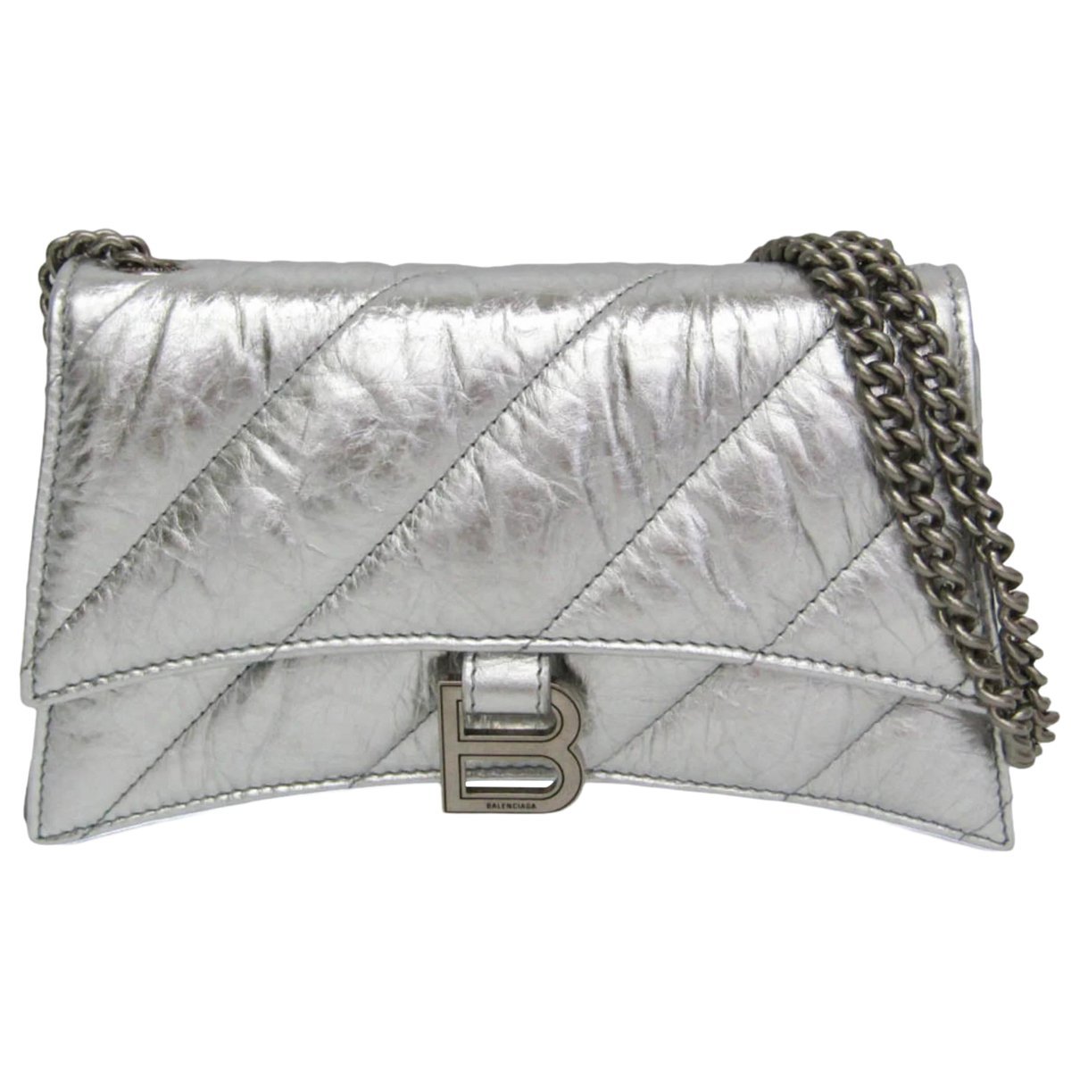 Crush leather handbag