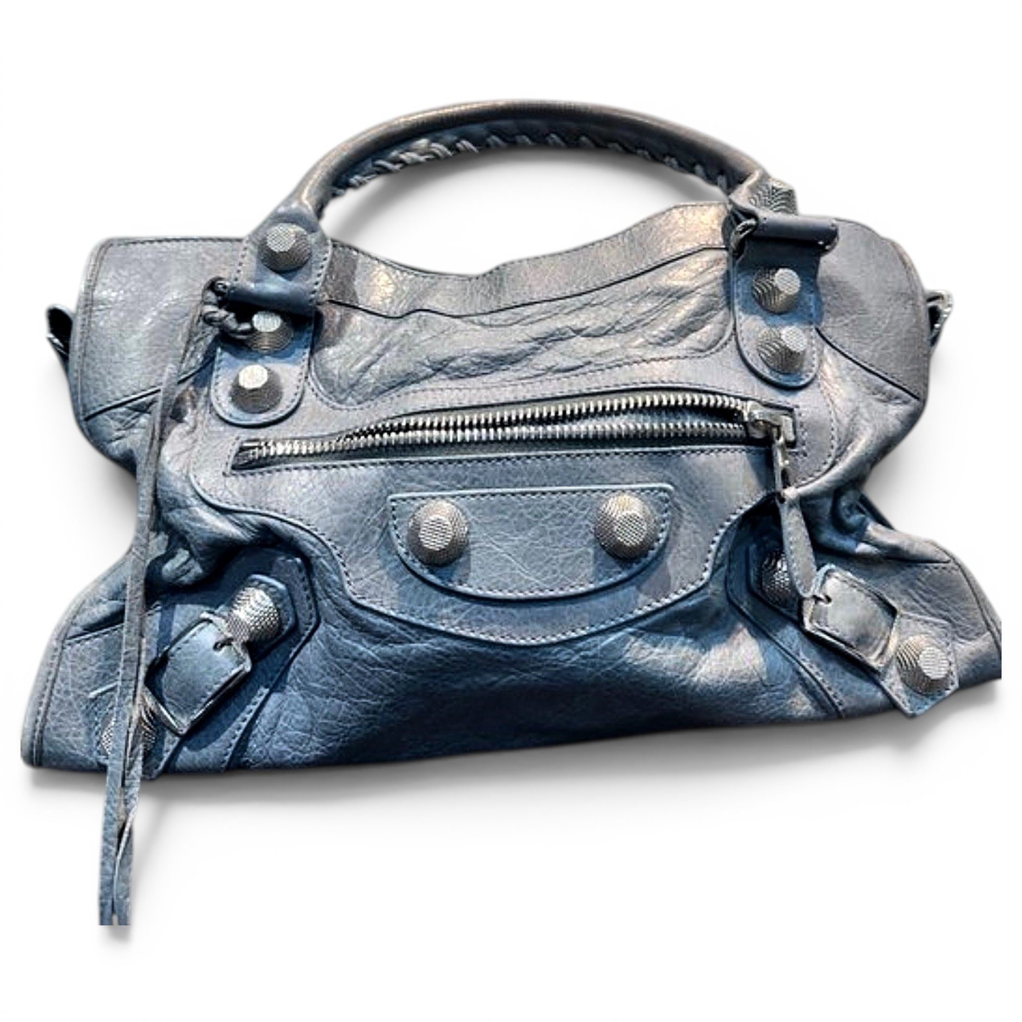 City leather handbag